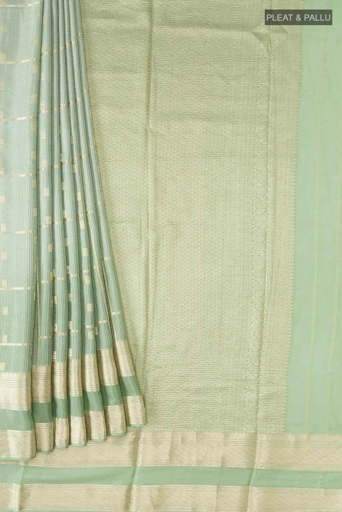 Pista Green Mysore Crepe Saree