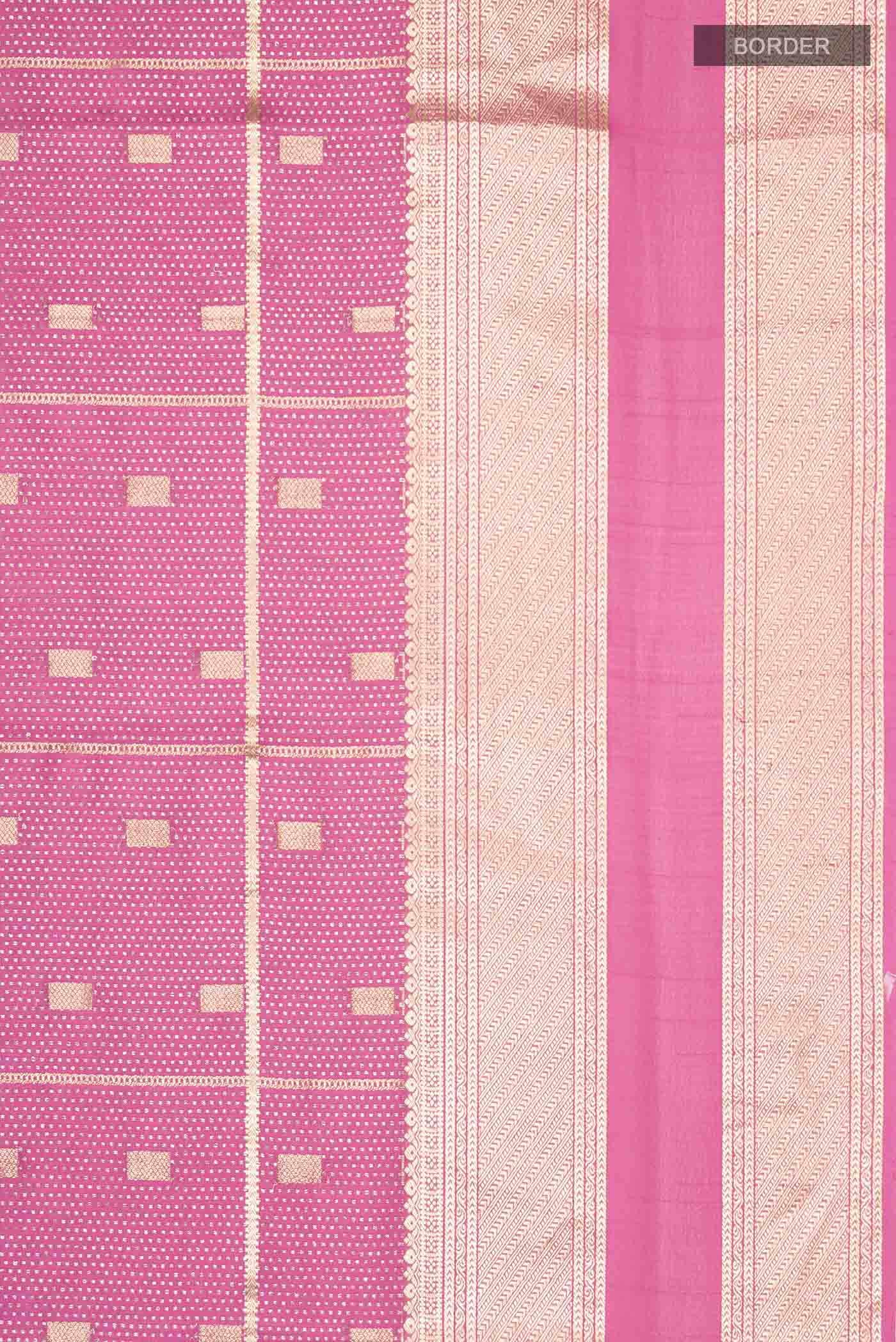 Pink Mysore Crepe Saree