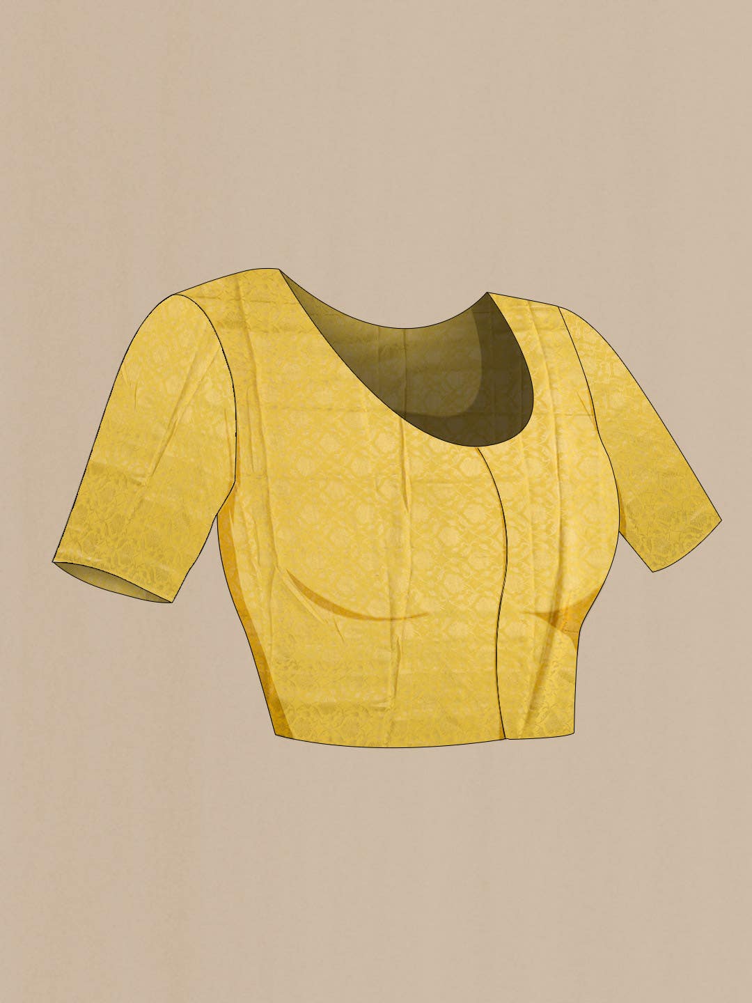 Yellow Mysore Crepe Saree
