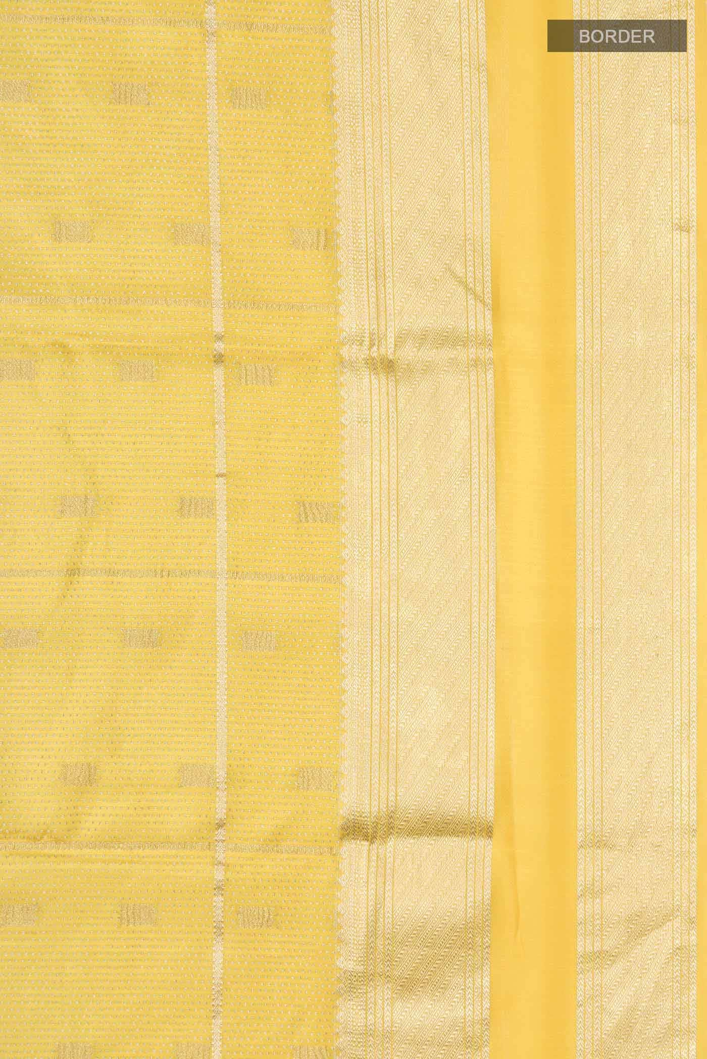Yellow Mysore Crepe Saree