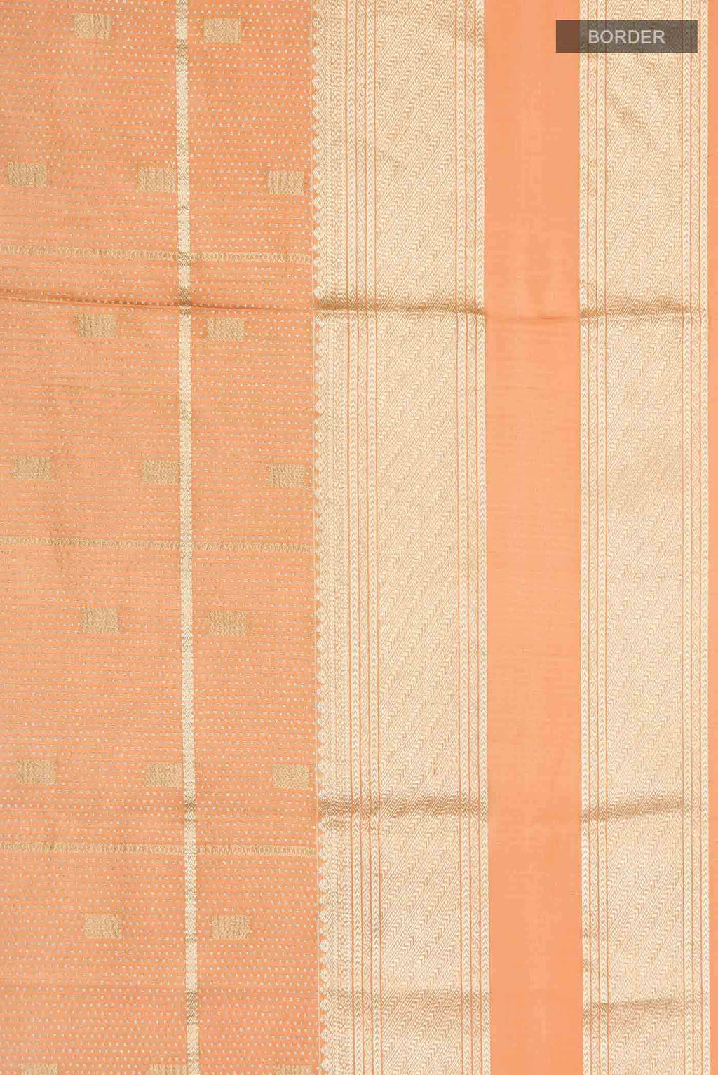 Orange Mysore Crepe Saree