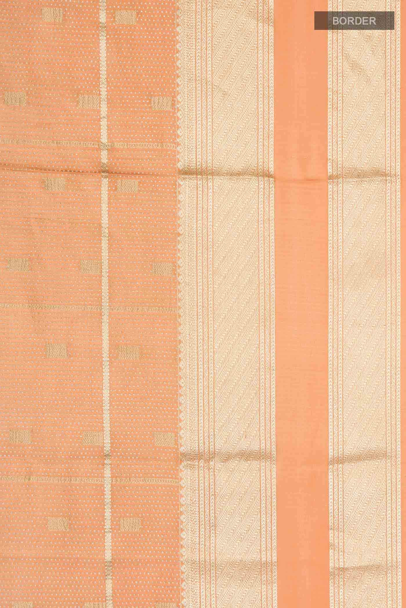Orange Mysore Crepe Saree