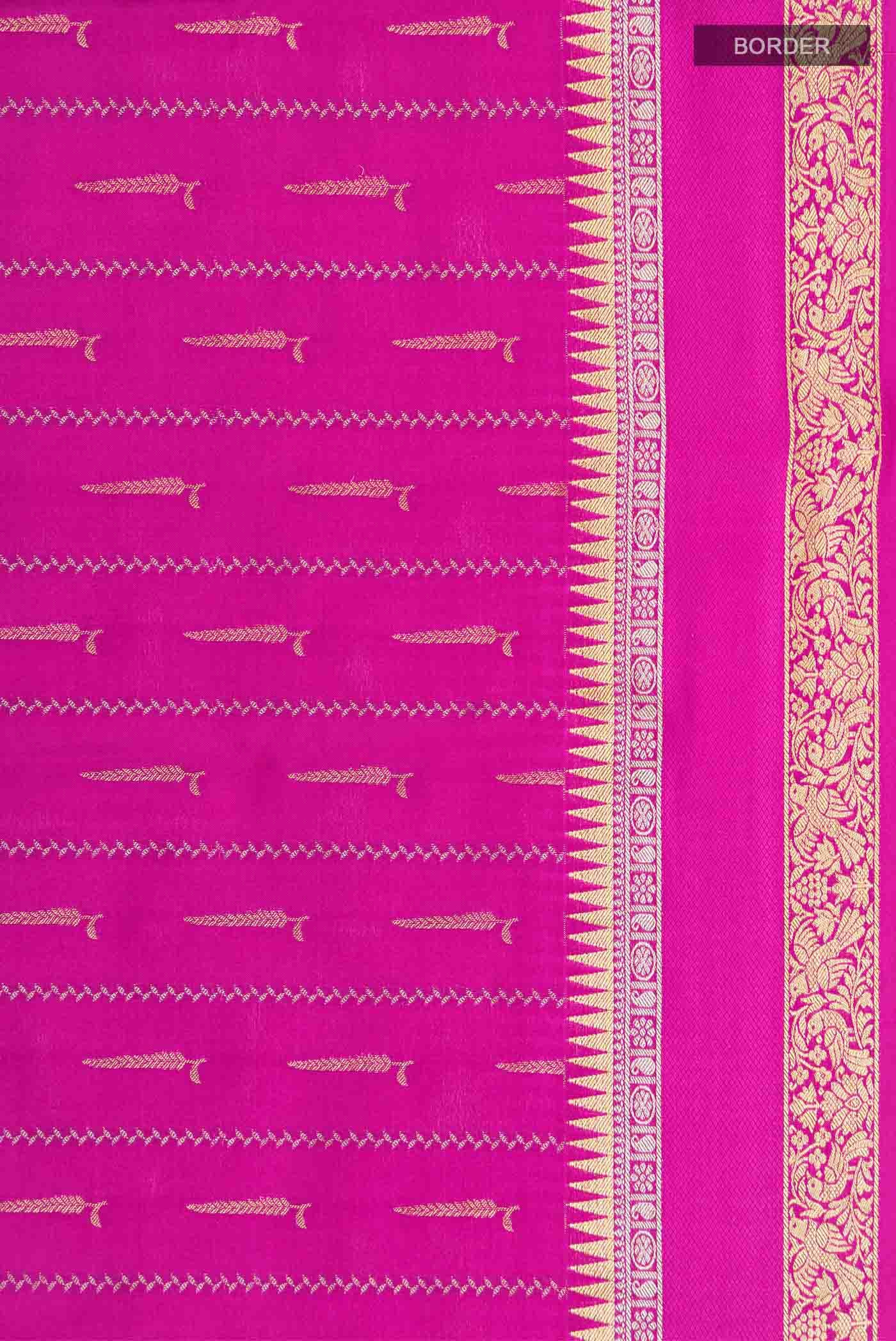 Pink Mysore Crepe Saree