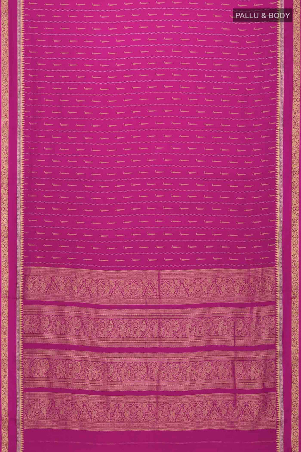 Pink Mysore Crepe Saree