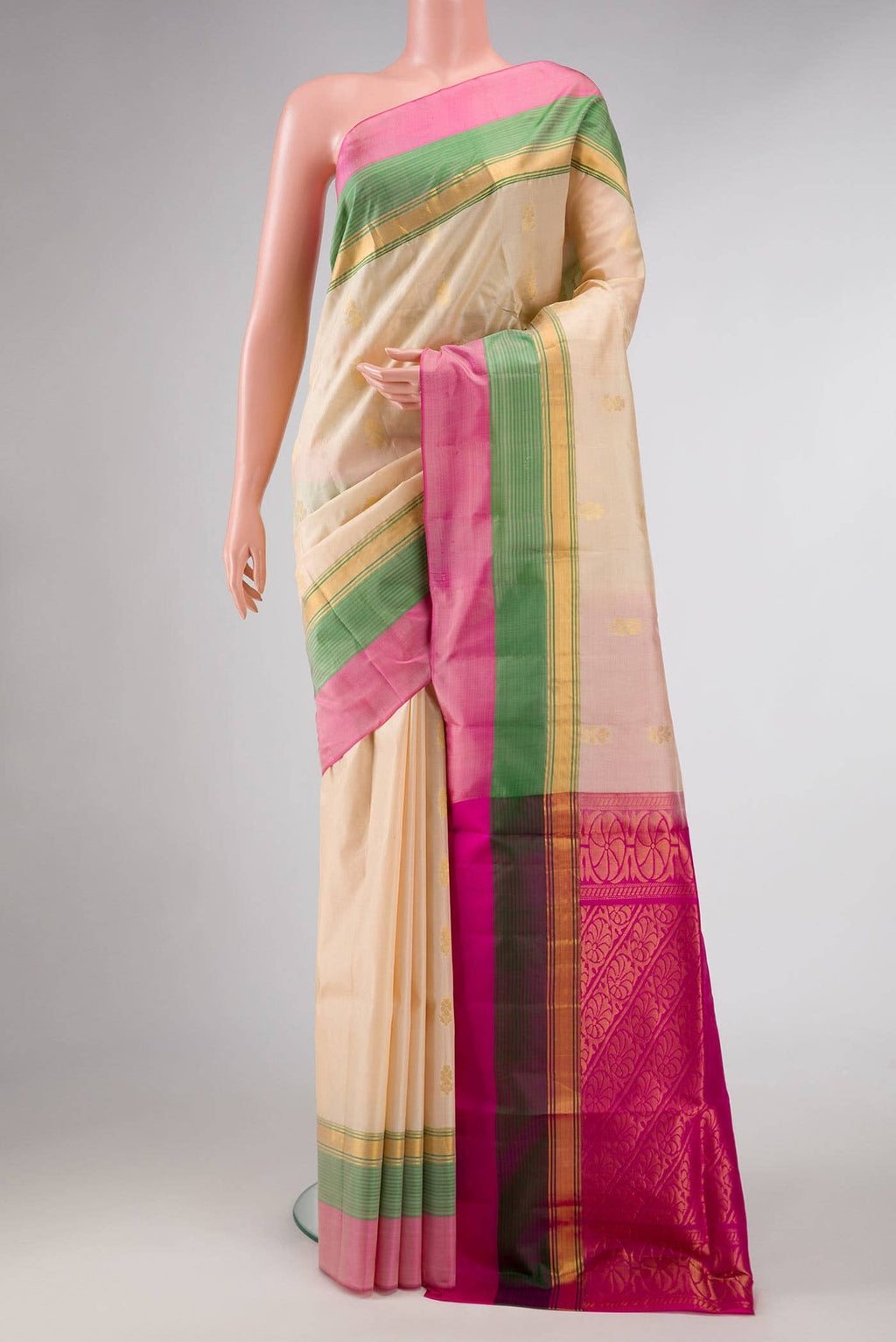 Sandal Dual Tone Soft Silk Saree