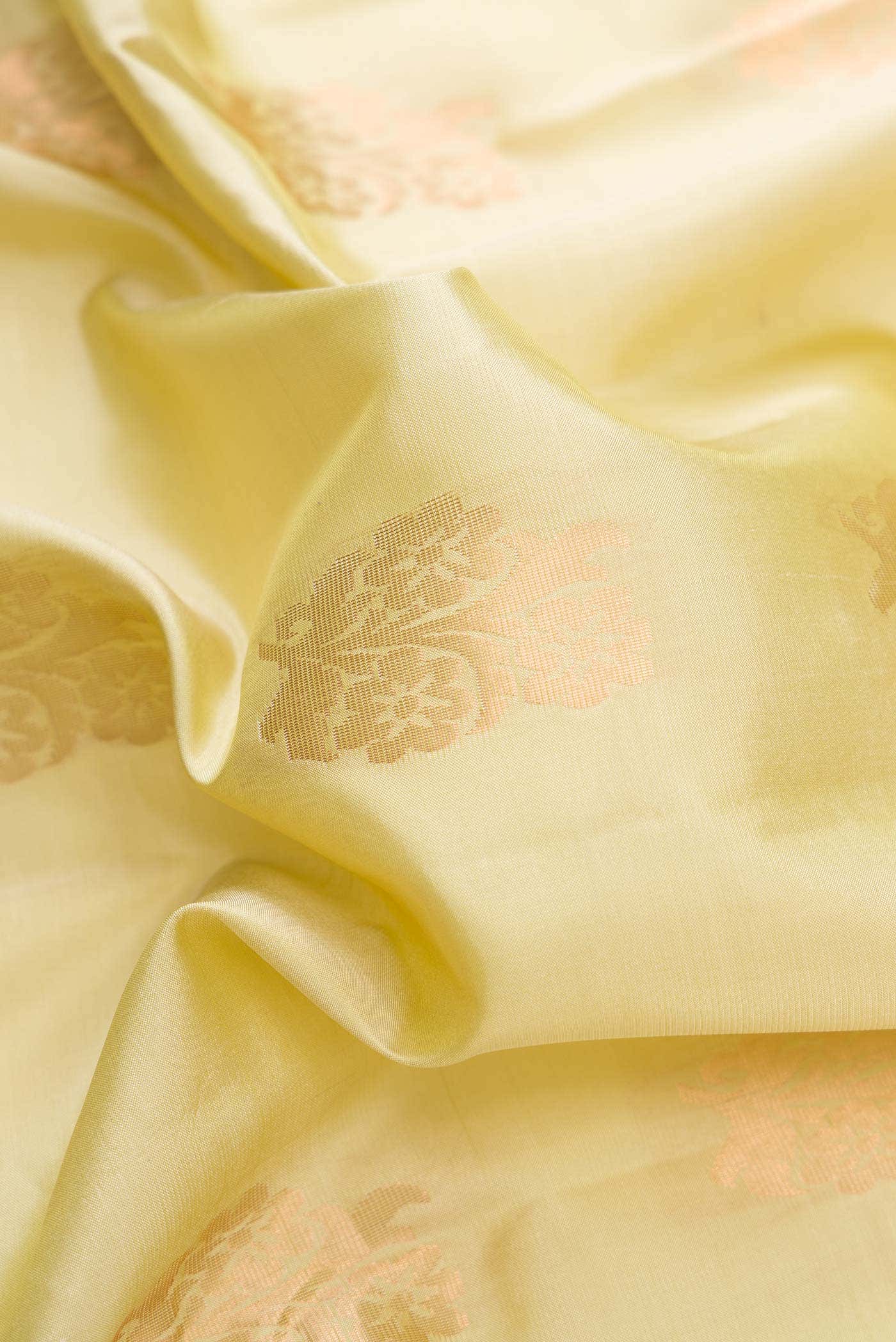 Pista Green Dual Tone Soft Silk Saree