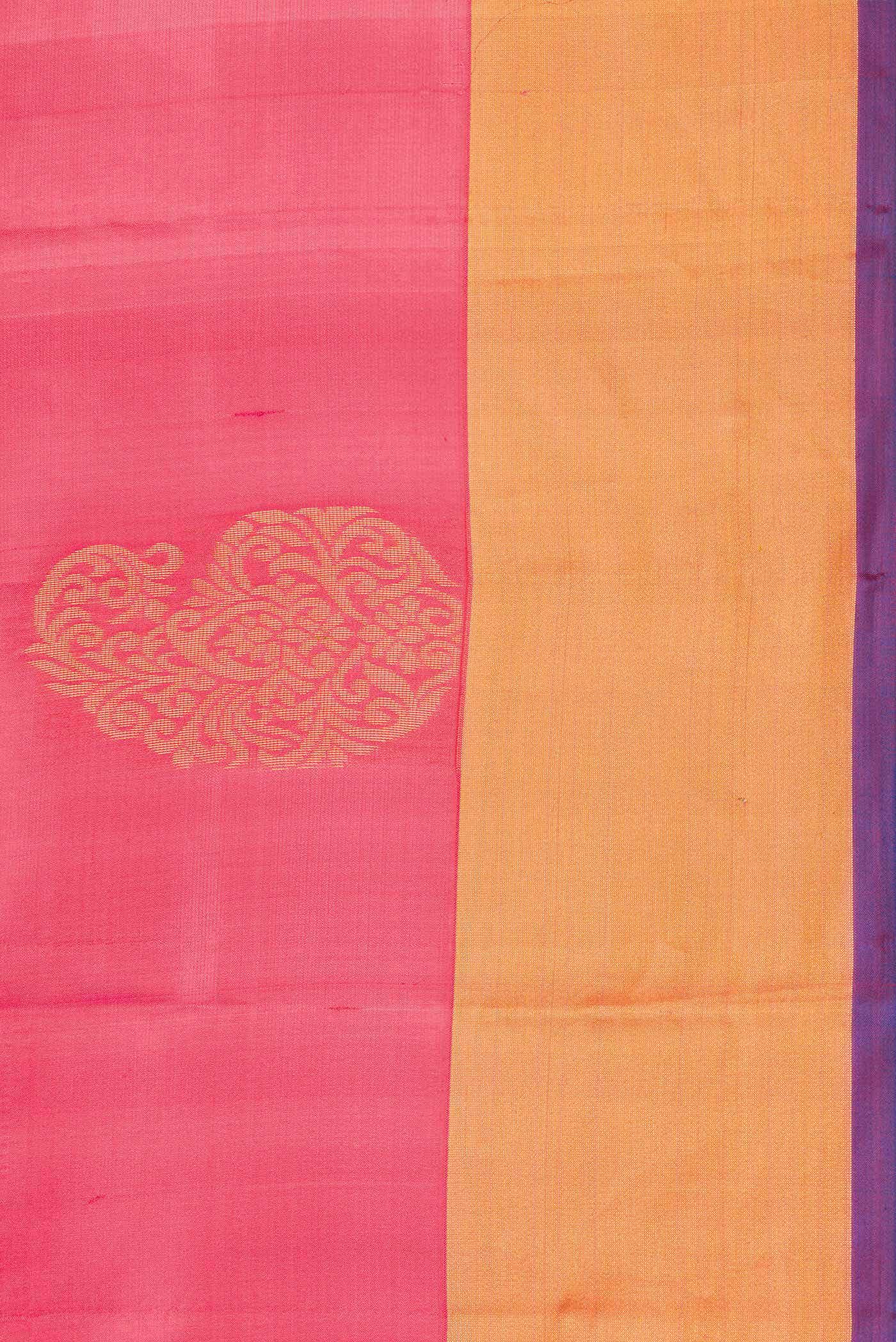 Peach Dual Tone Soft Silk Saree