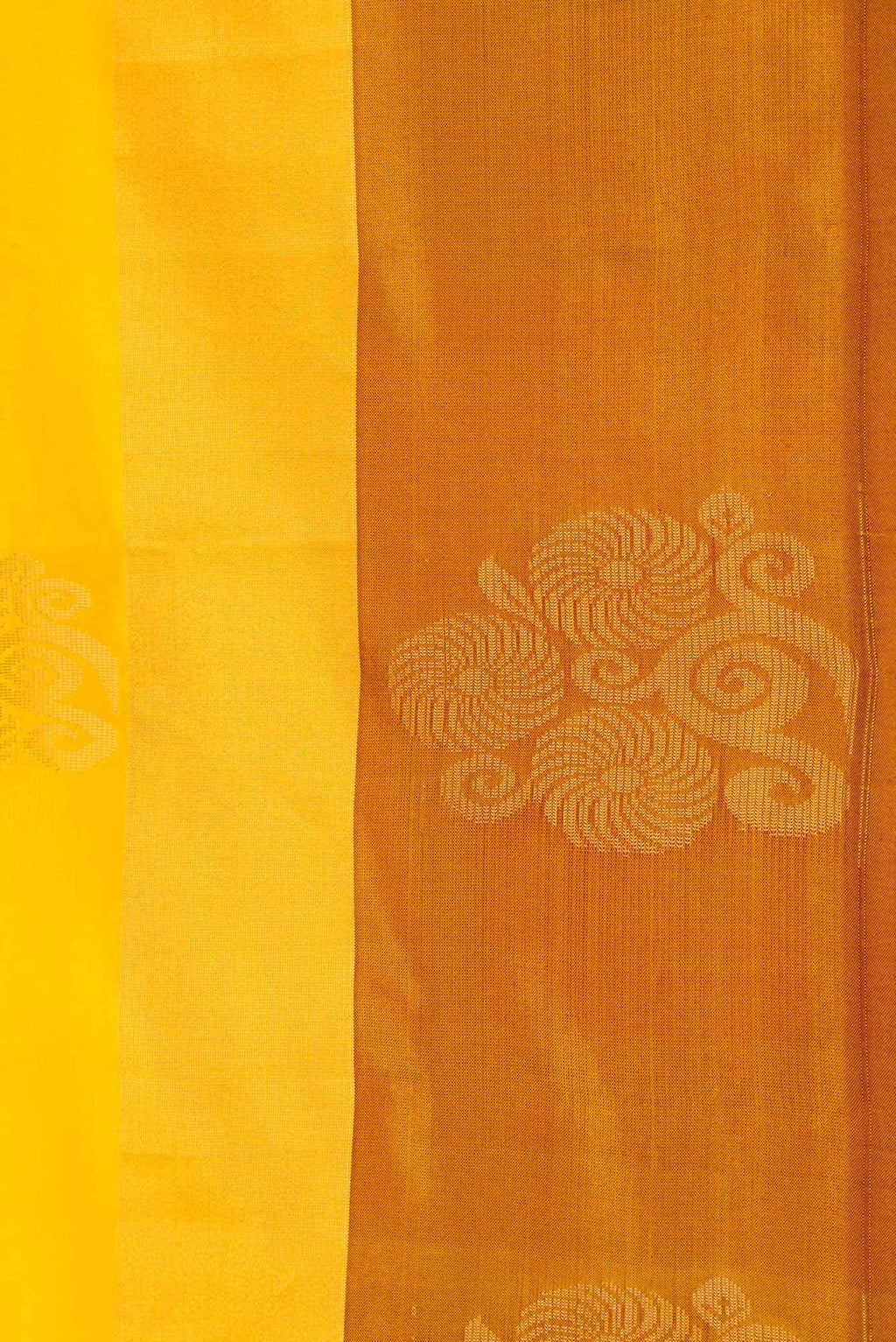 Yellow Dual Tone Soft Silk Saree