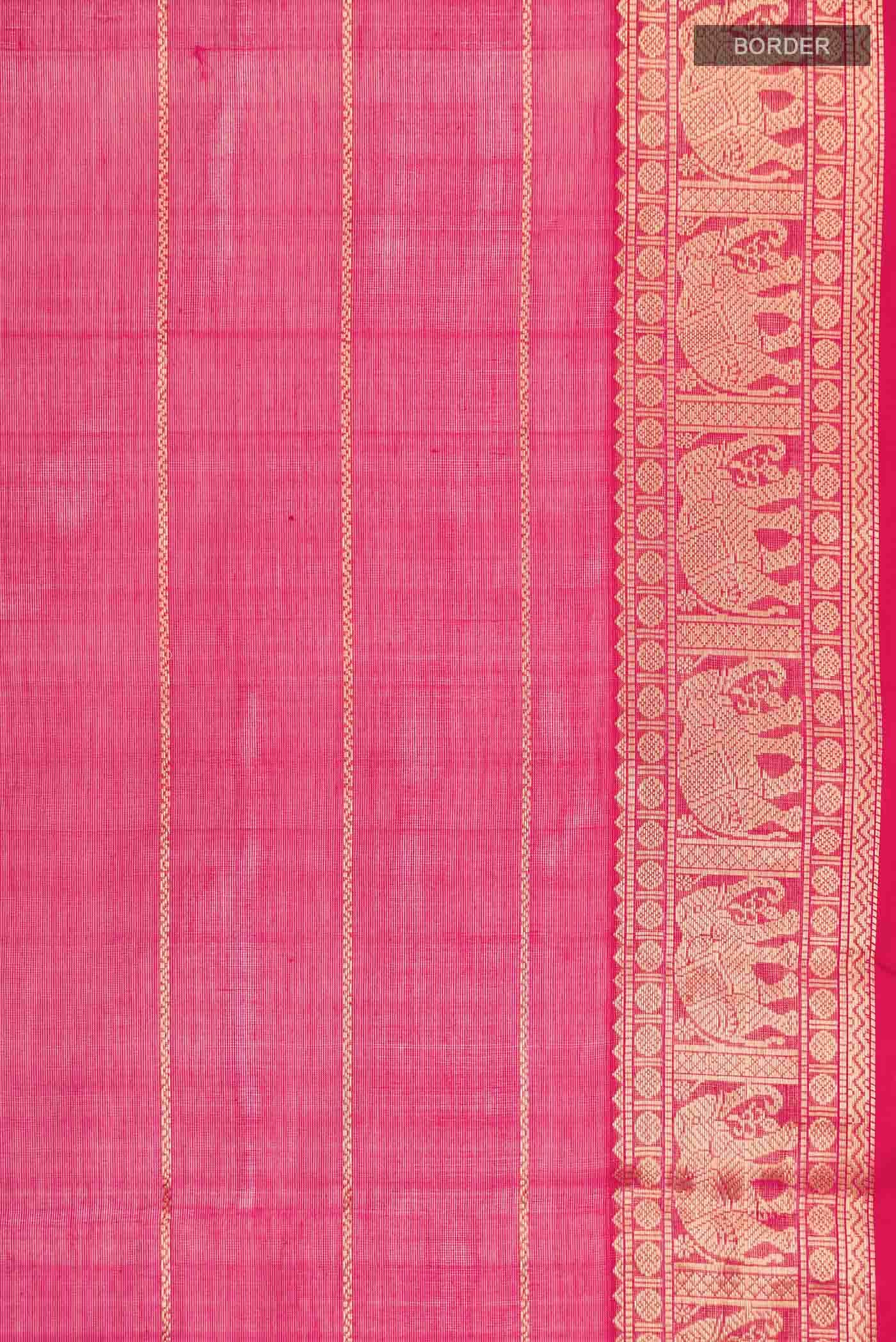 Pink Silk Cotton Saree