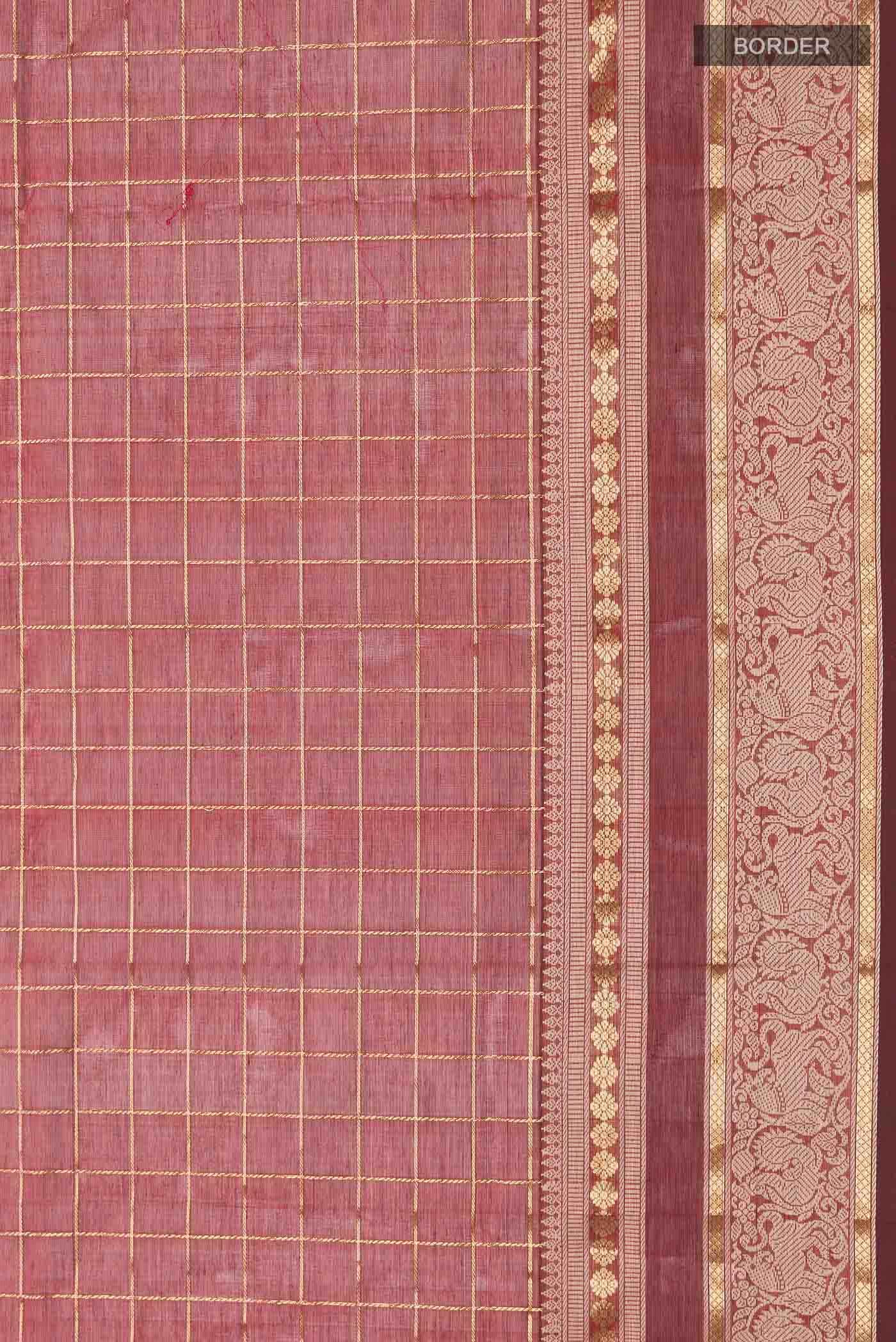 Maroon Silk Cotton Saree