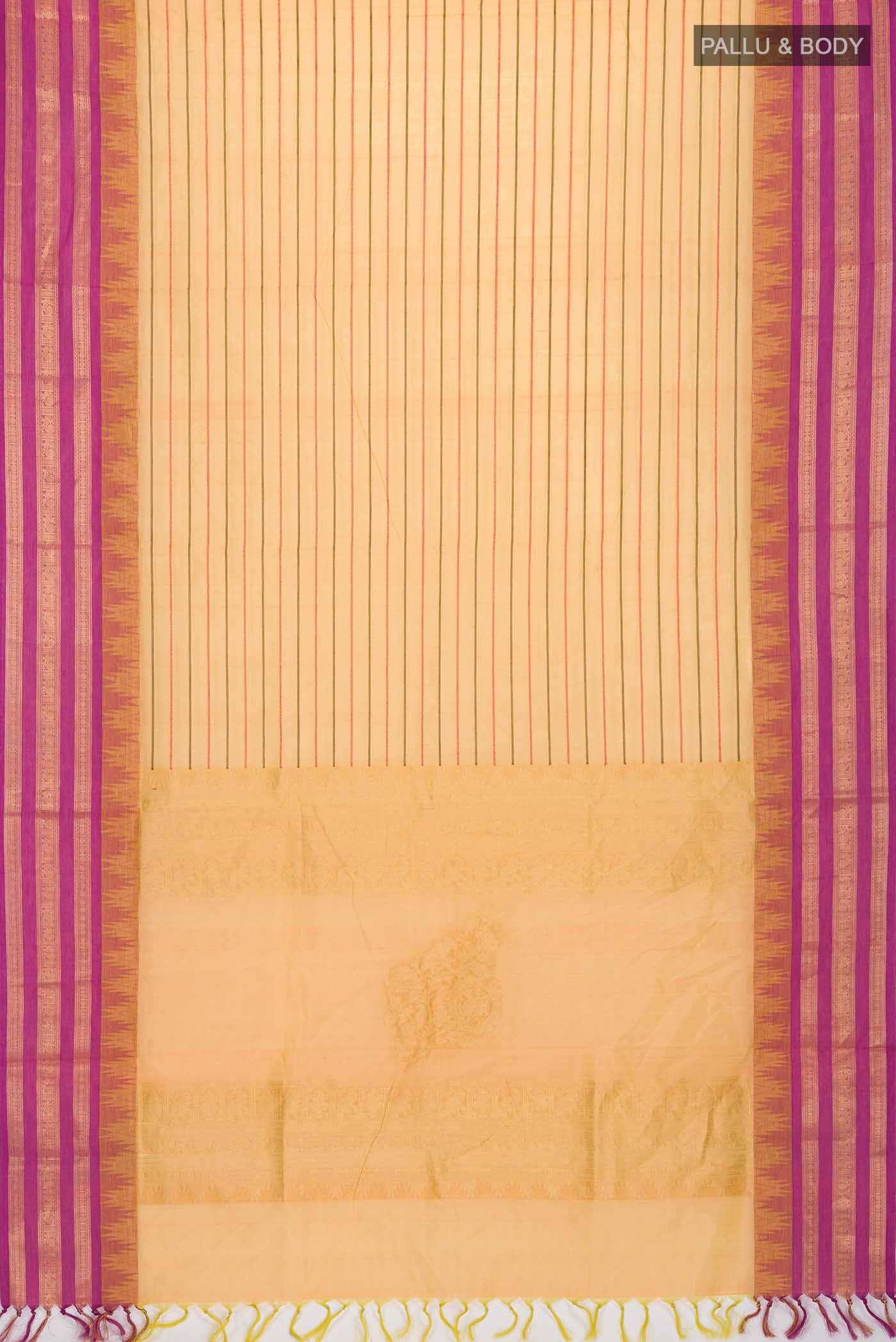 Yellow Silk Cotton Saree