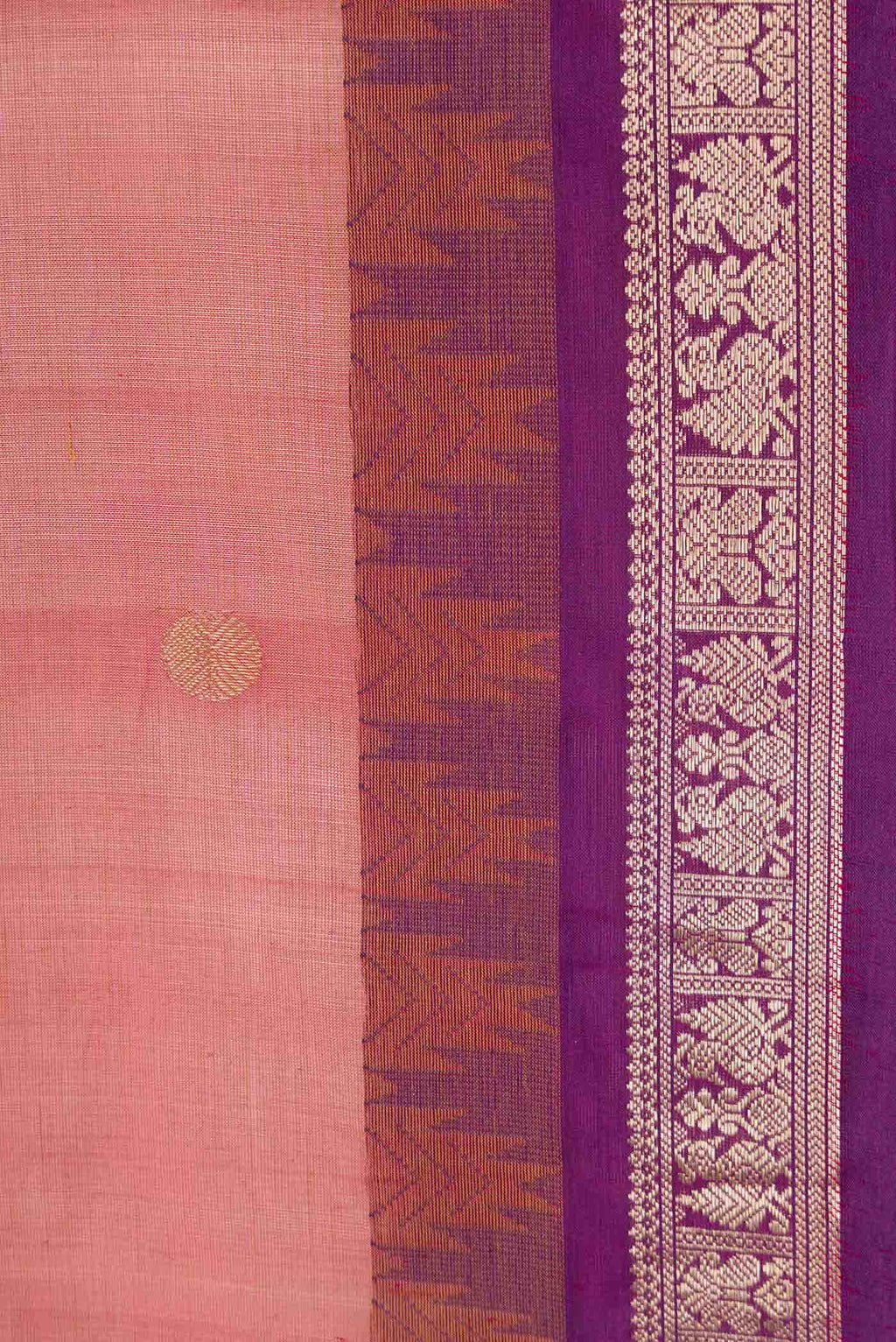 Brown Dual Tone Silk Cotton Saree