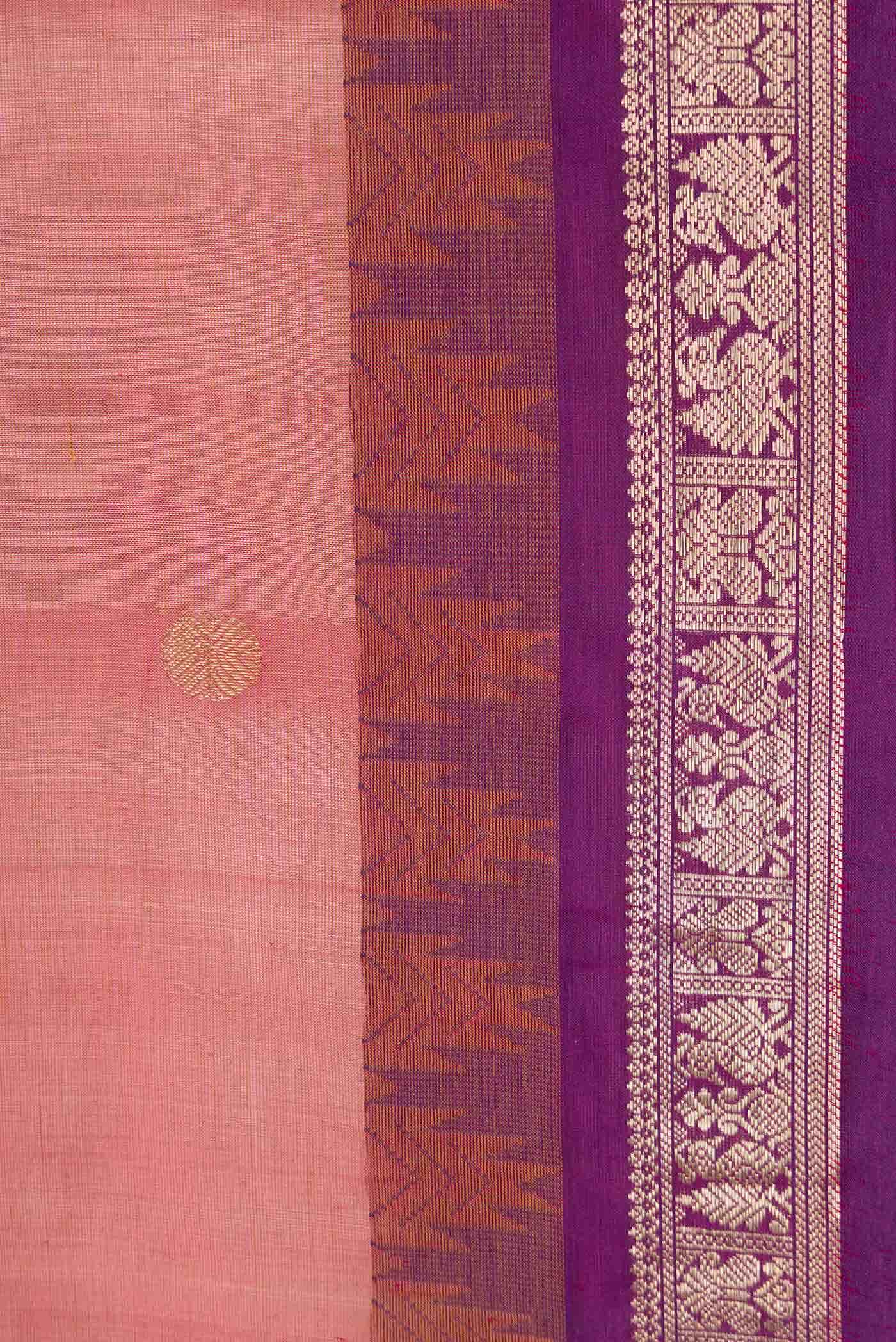 Brown Dual Tone Silk Cotton Saree