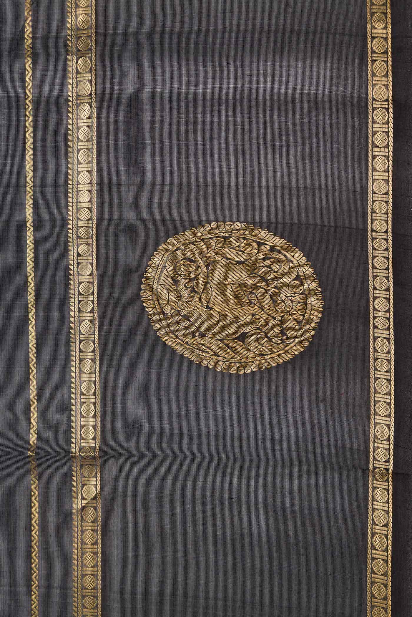 Black Dual Tone Silk Cotton Saree