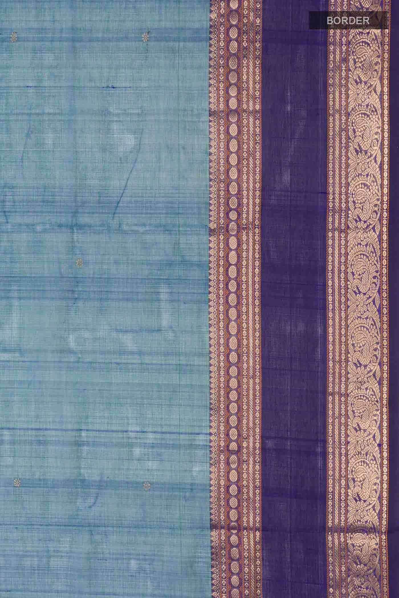 Blue Silk Cotton Saree