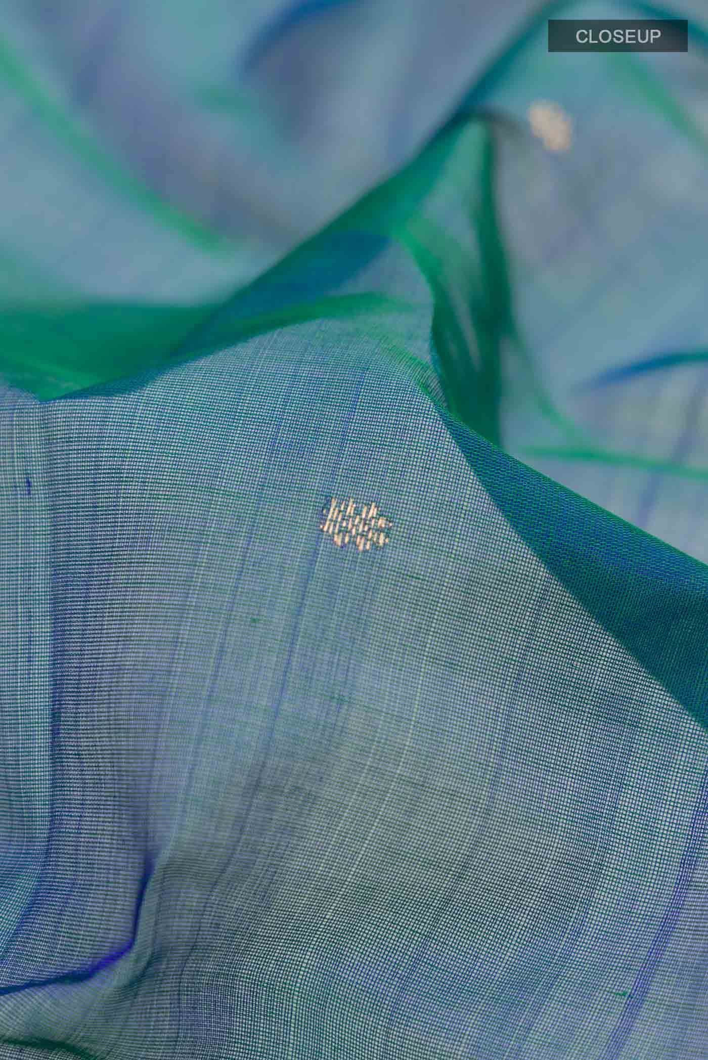 Blue Silk Cotton Saree