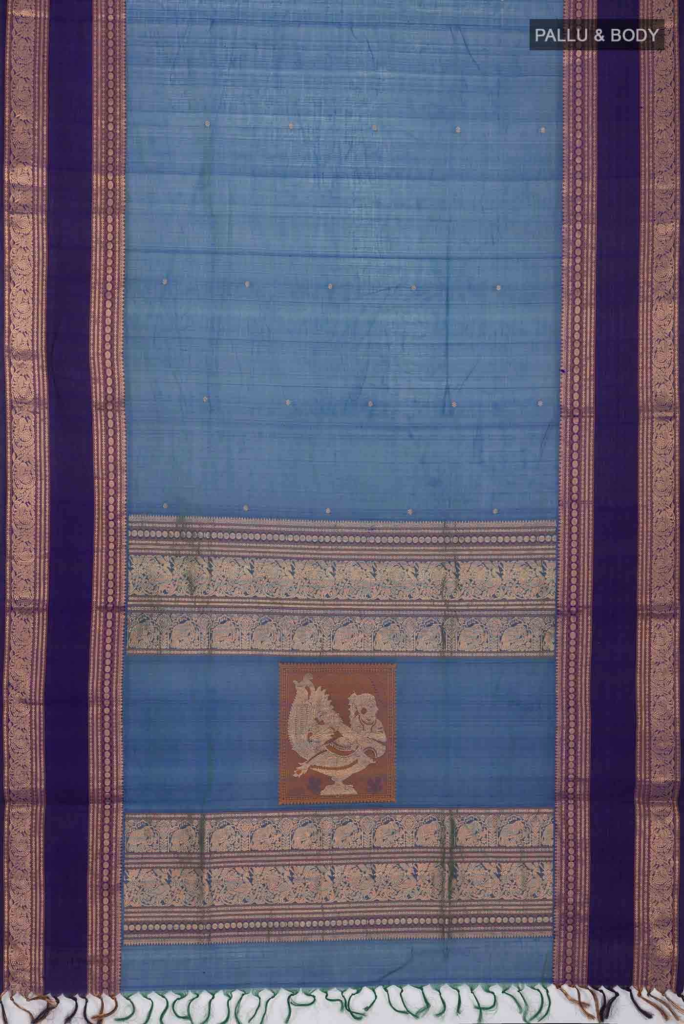 Blue Silk Cotton Saree