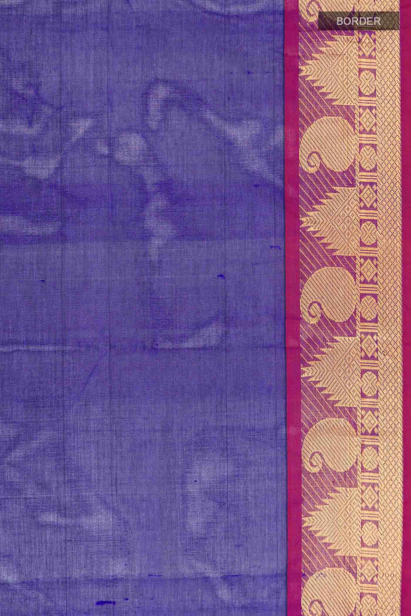 Blue Silk Cotton Saree