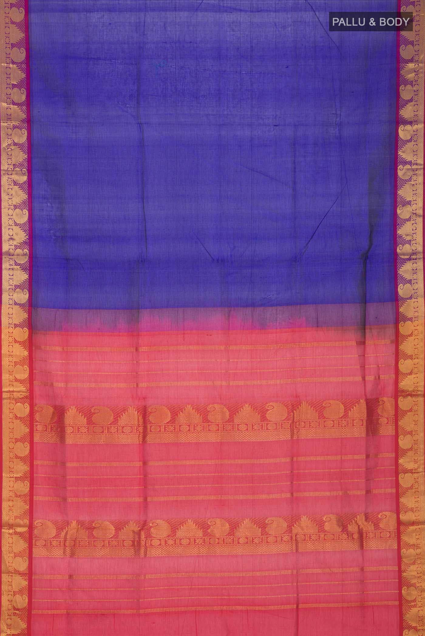 Blue Silk Cotton Saree