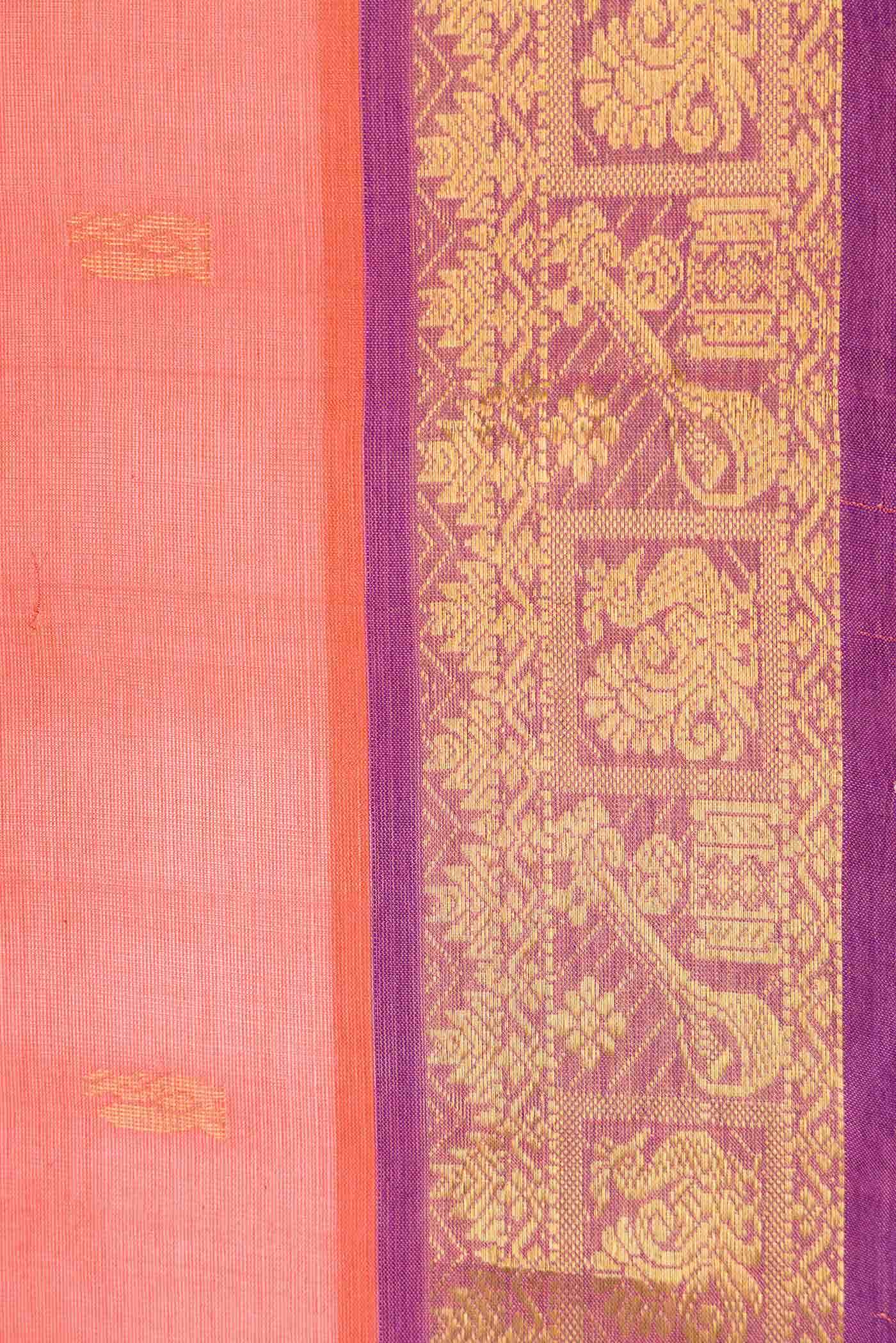 Coral Dual Tone Silk Cotton Saree