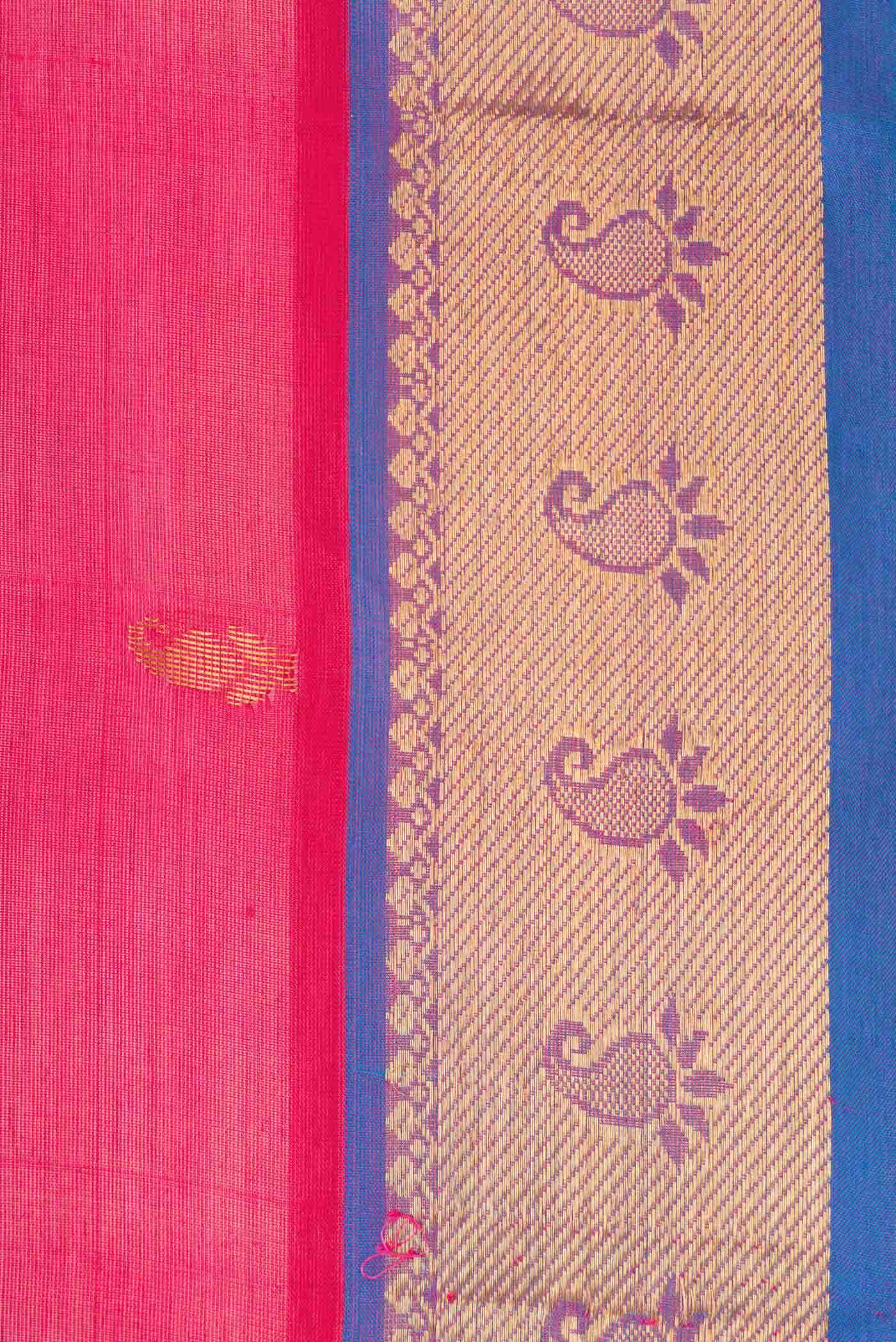 Pink Dual Tone Silk Cotton Saree