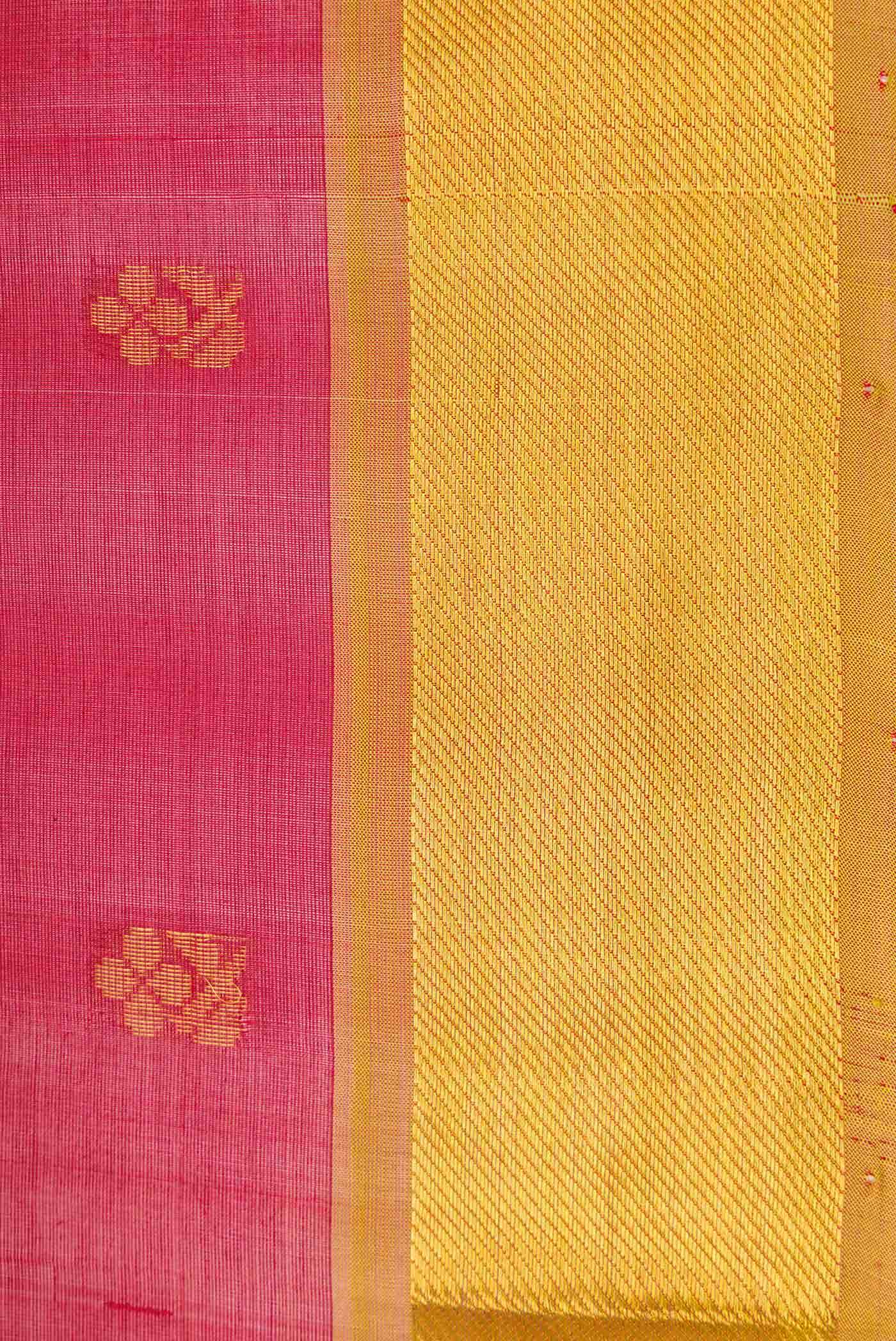 Red Dual Tone Silk Cotton Saree