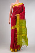 Red Dual Tone Silk Cotton Saree