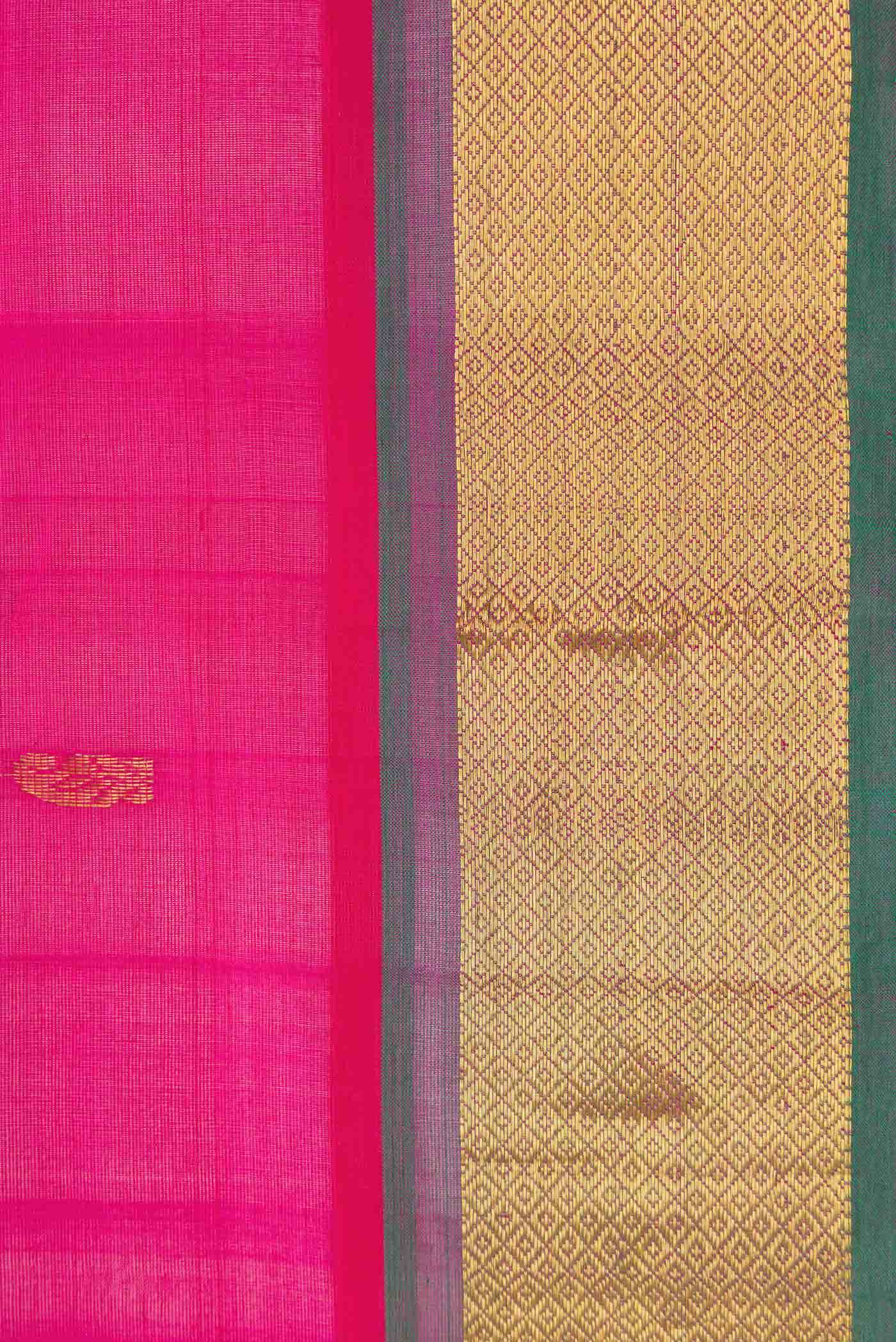 Pink Dual Tone Silk Cotton Saree