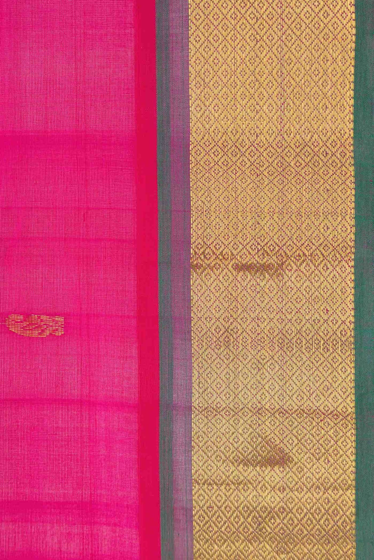 Pink Dual Tone Silk Cotton Saree