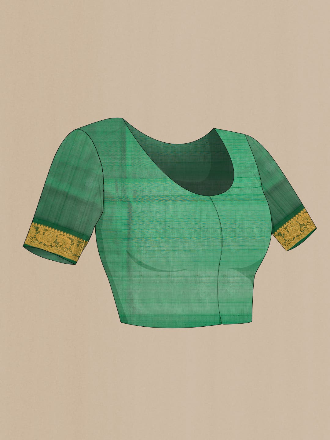 Pink and Green Dual Tone Silk Cotton Saree