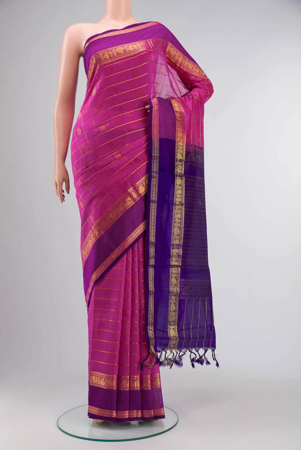 Pink Silk Cotton Saree