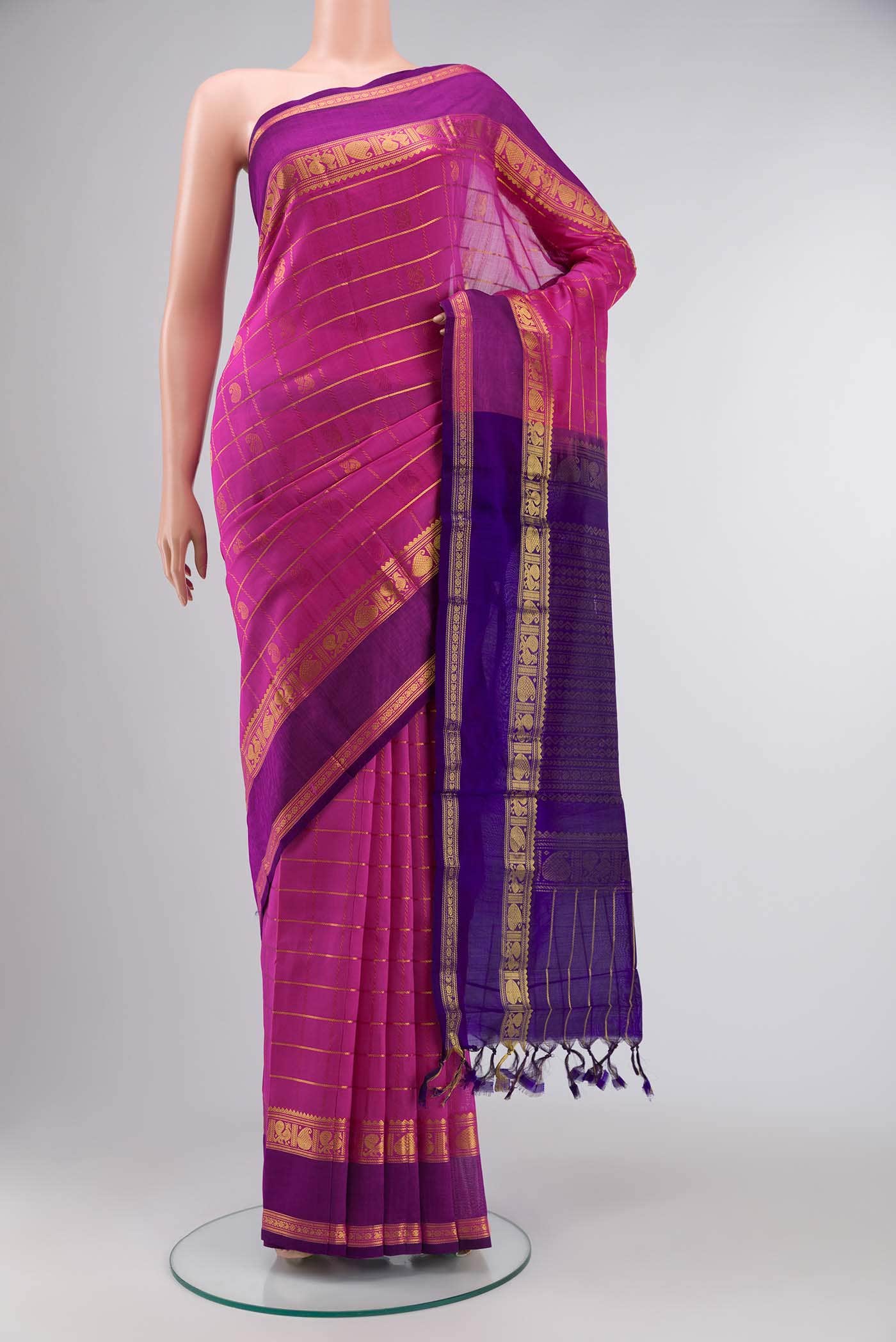 Pink Silk Cotton Saree