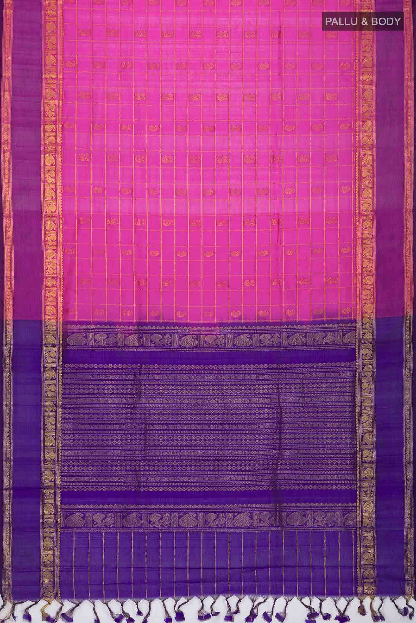 Pink Silk Cotton Saree