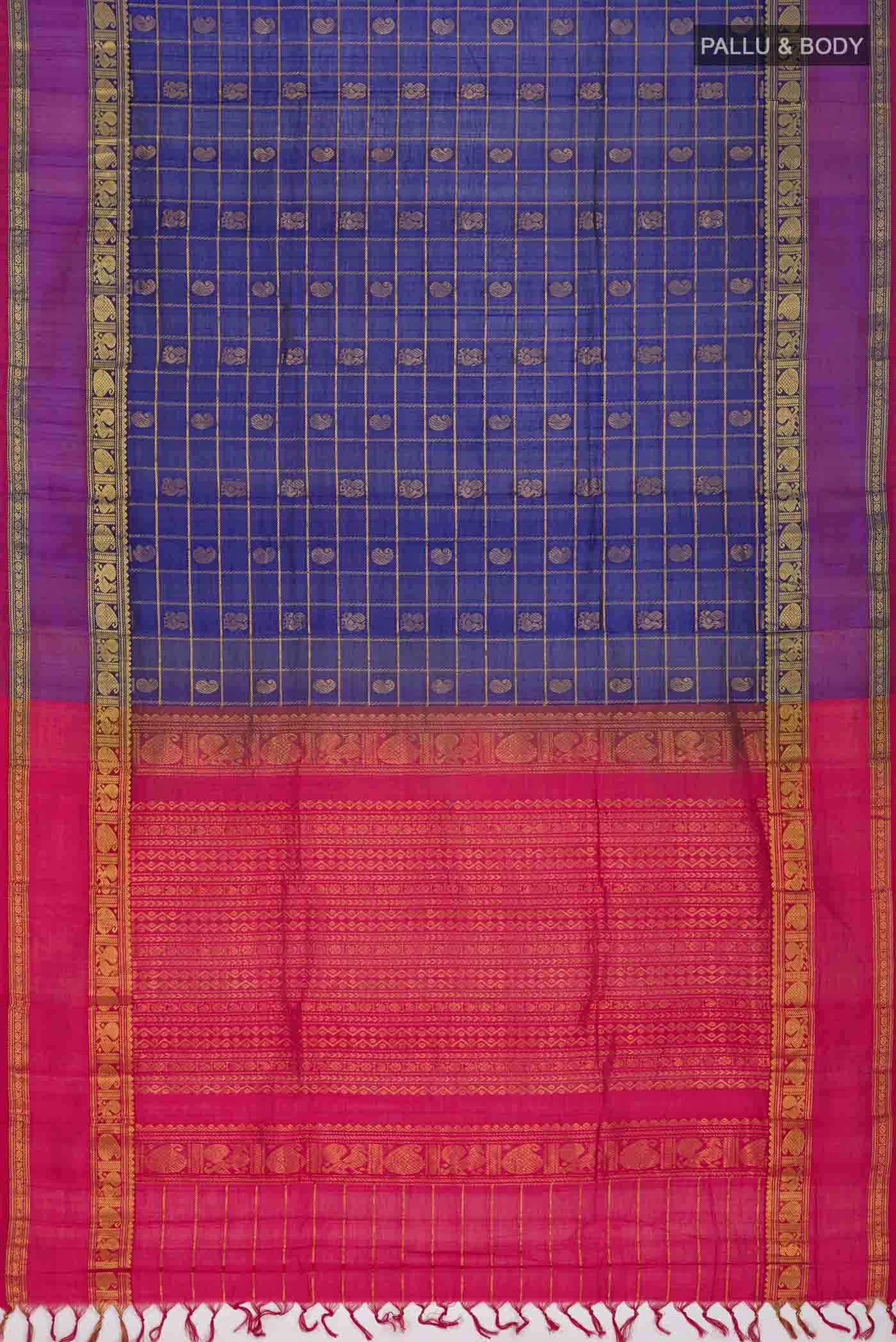 Blue Silk Cotton Saree