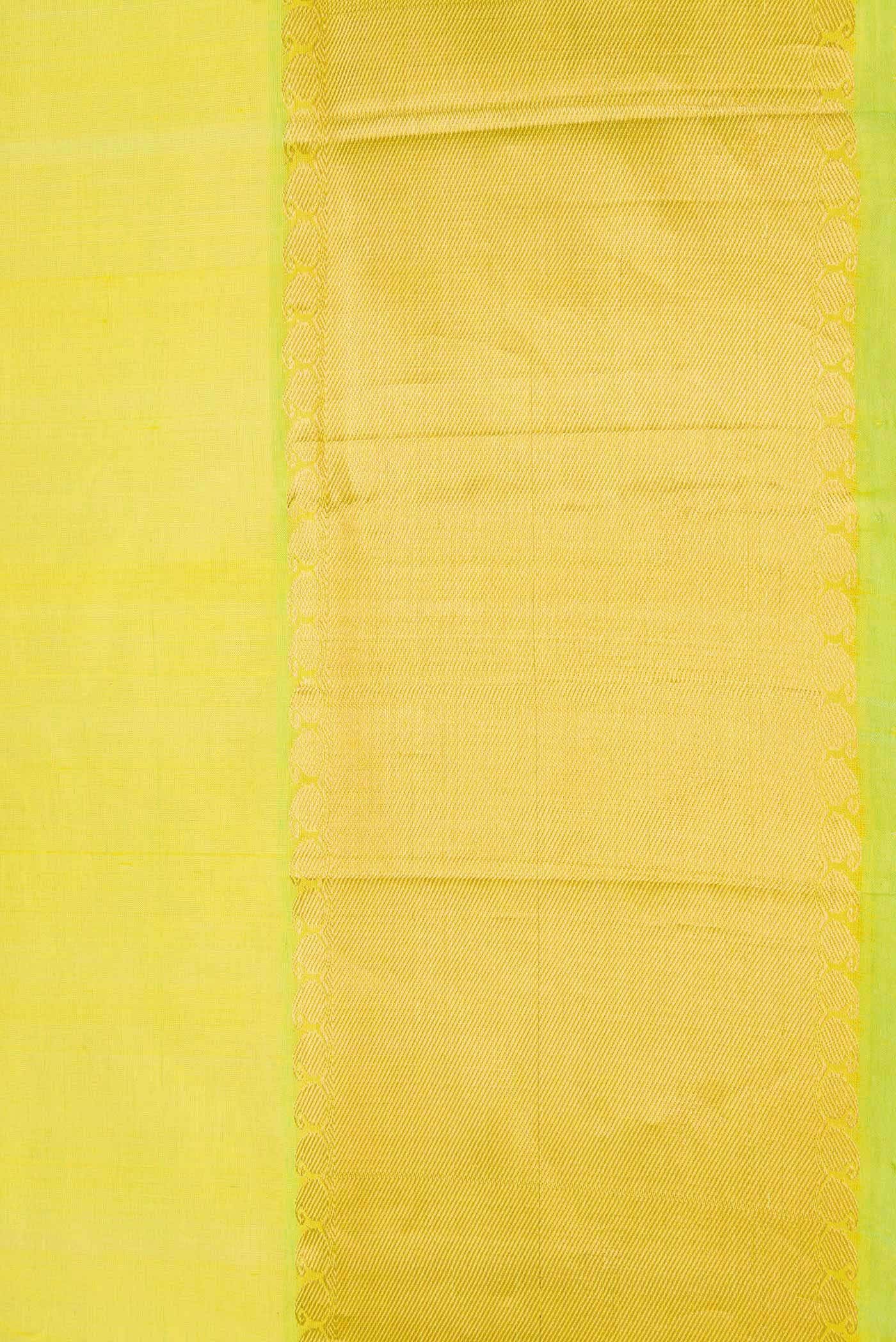 Parrot Green Dual Tone Silk Cotton Saree