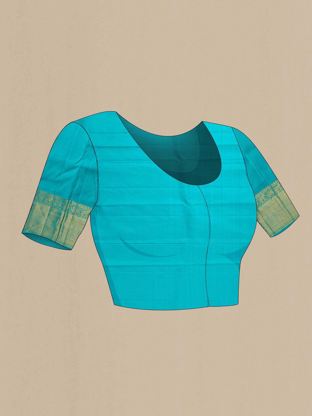 Pure Silk Pure Zari Sky Blue Dual Tone Kanchipuram Saree