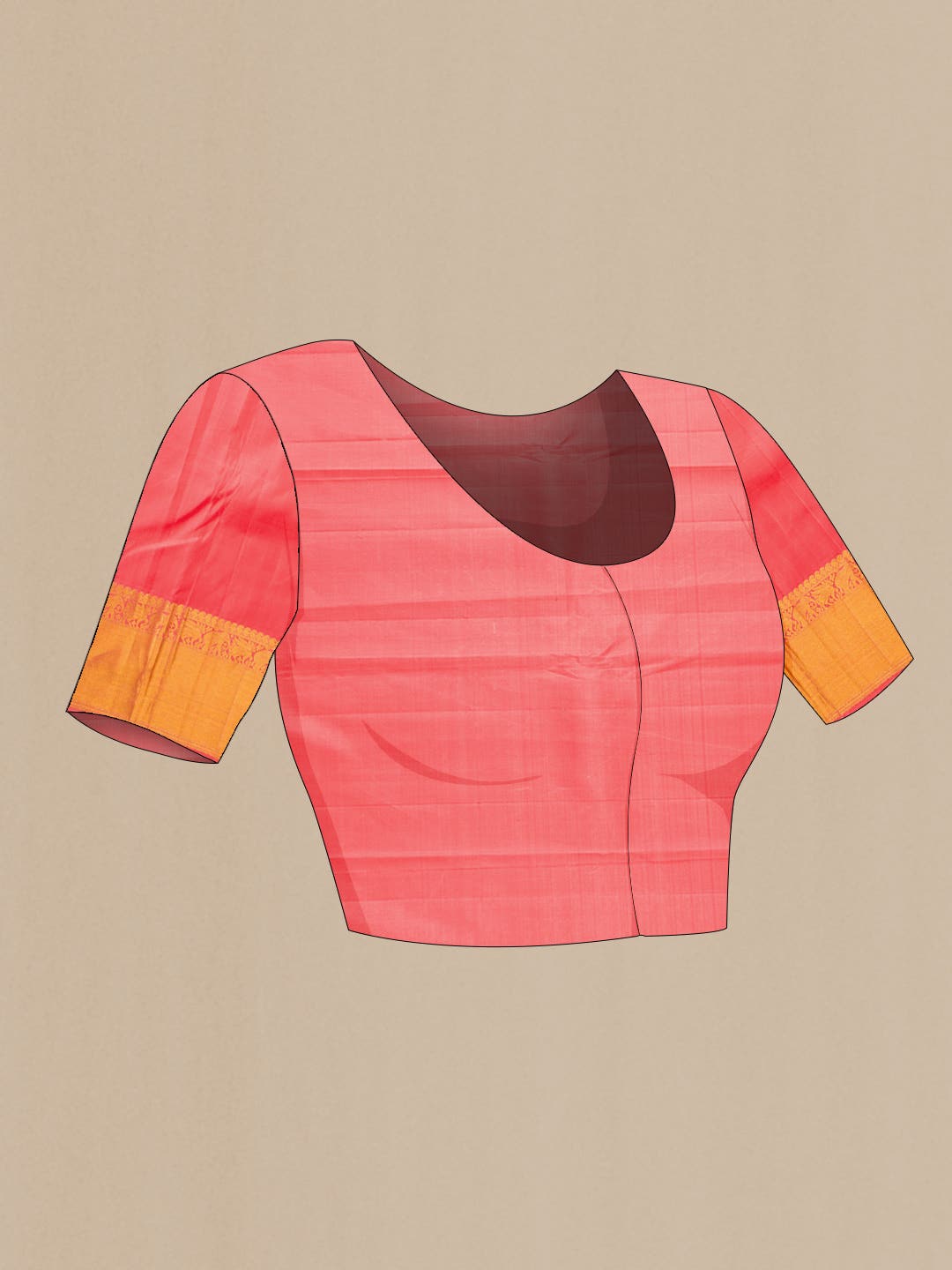 Pink Dual Tone Kanchipuram Silk Saree