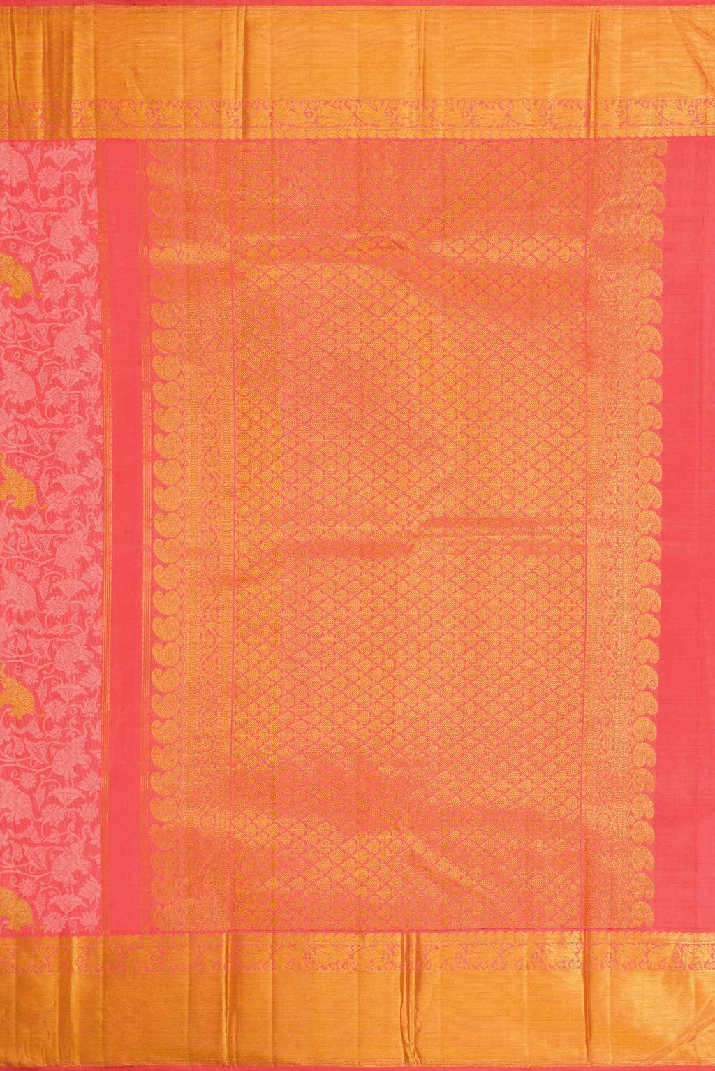 Pink Dual Tone Kanchipuram Silk Saree