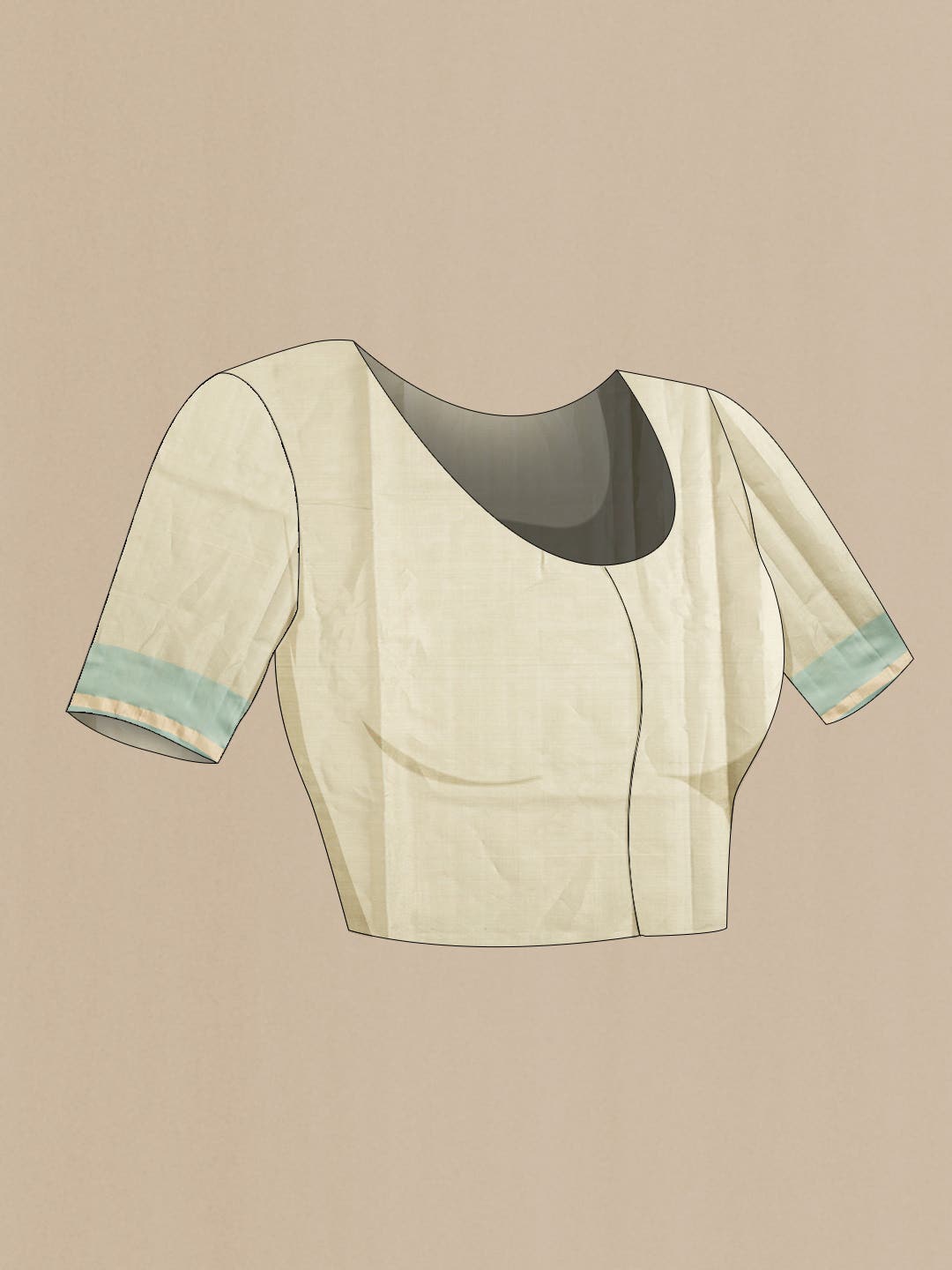 Beige Soft Silk Saree