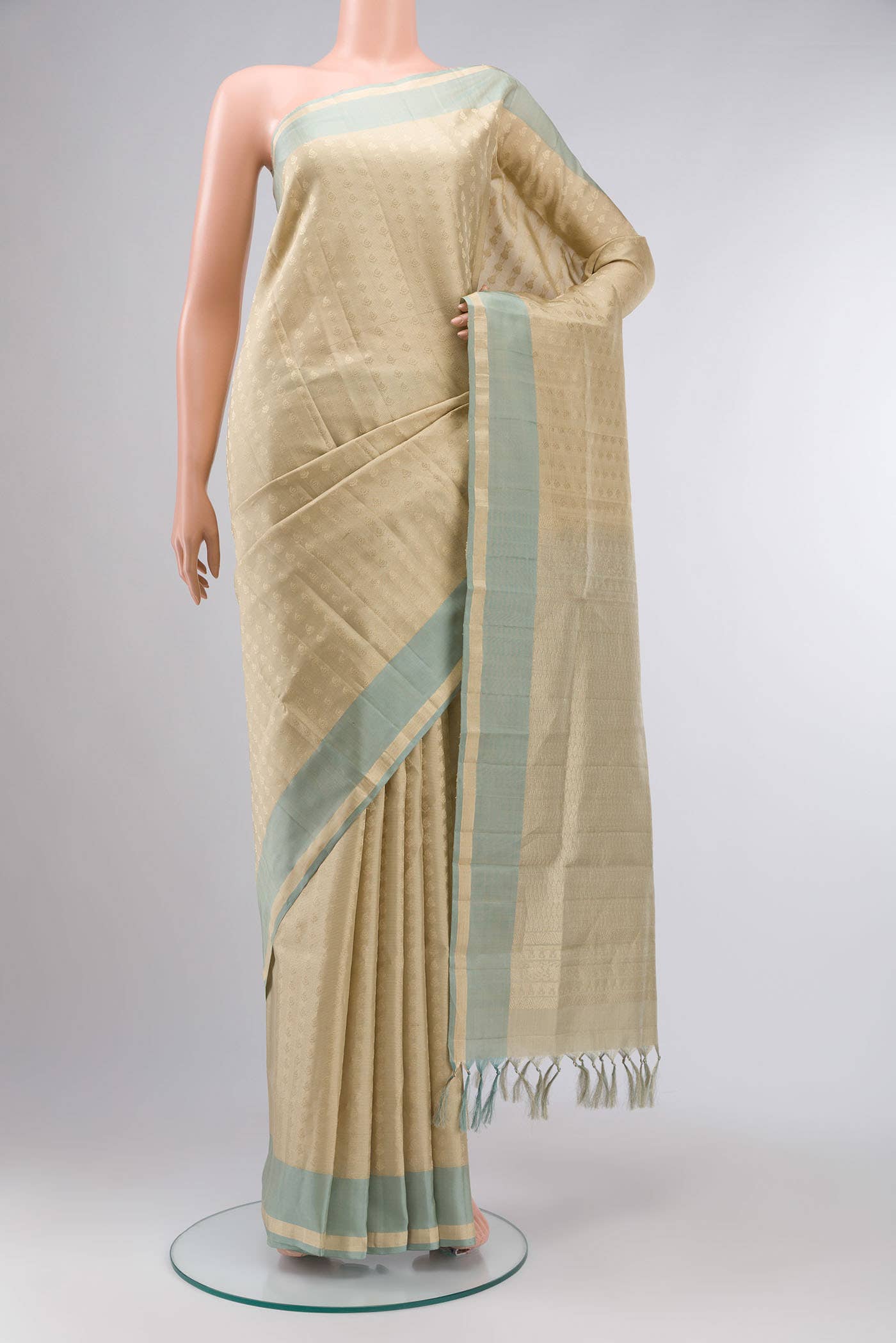 Beige Soft Silk Saree