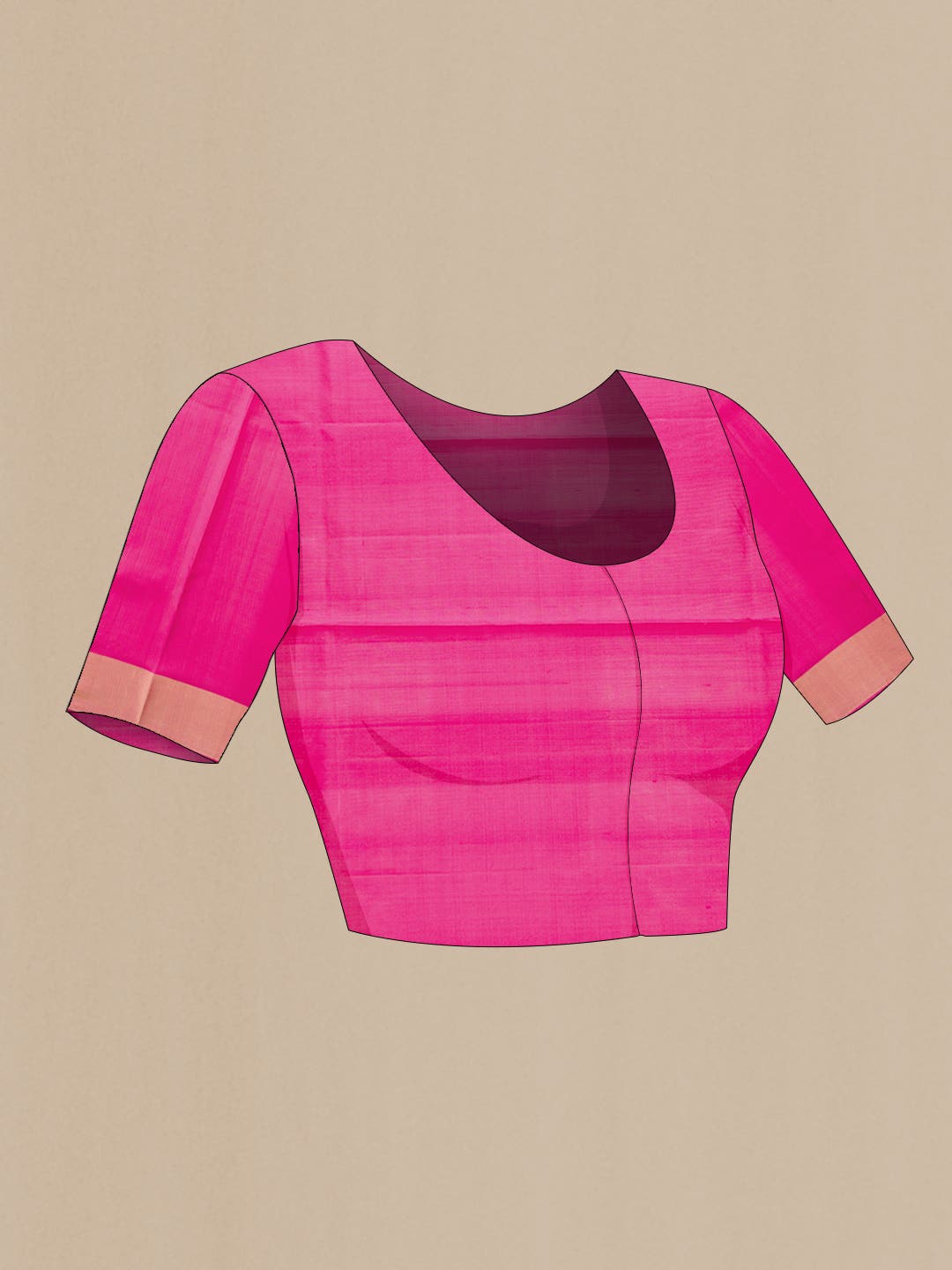 Pink Dual Tone Soft Silk Saree