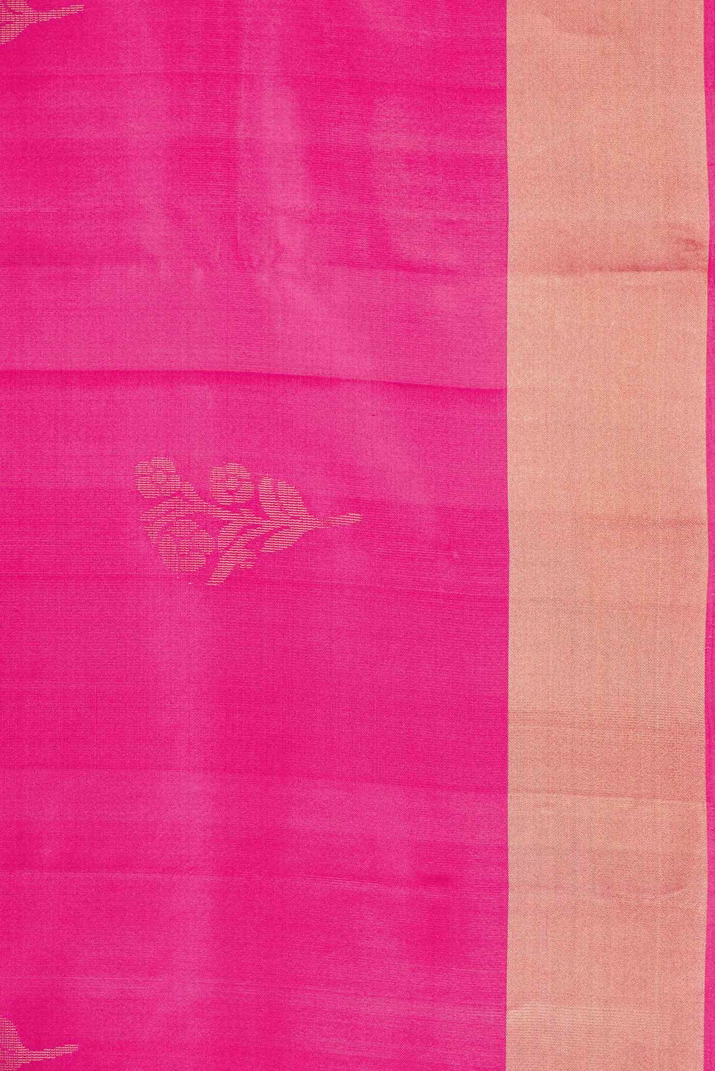 Pink Dual Tone Soft Silk Saree