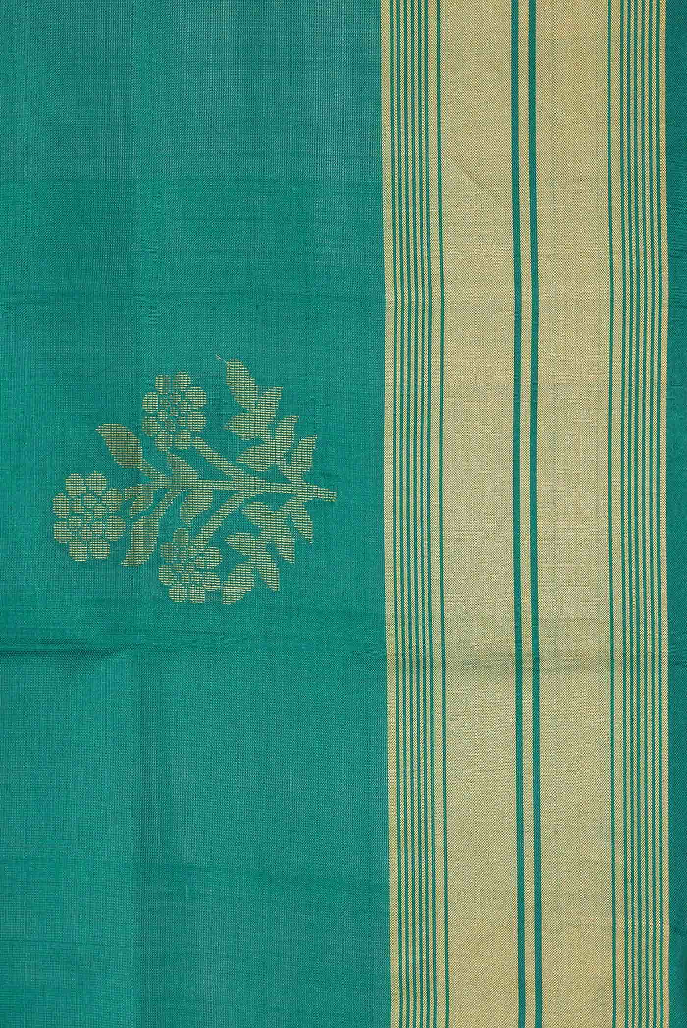 Green Dual Tone Soft Silk Saree