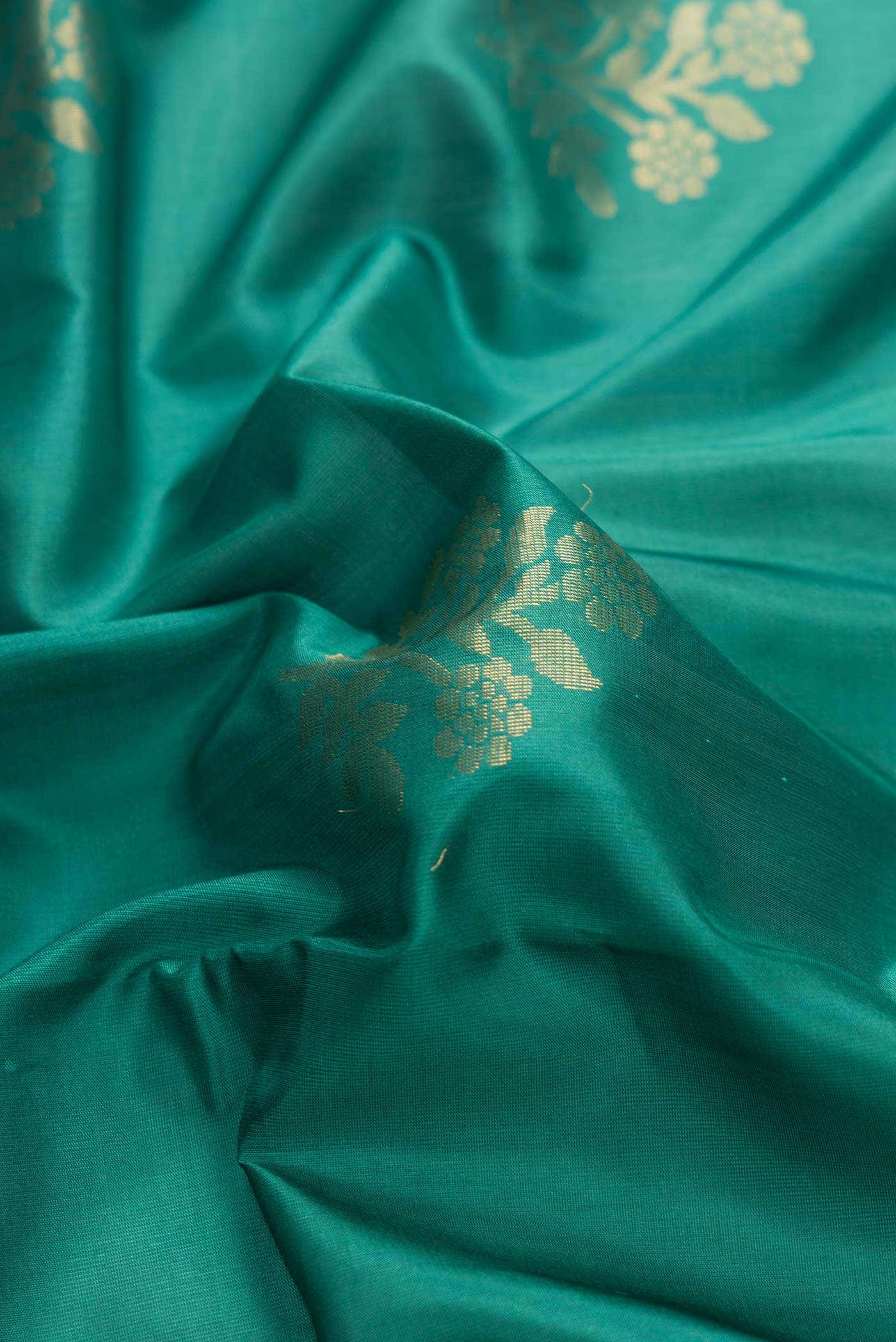 Green Dual Tone Soft Silk Saree
