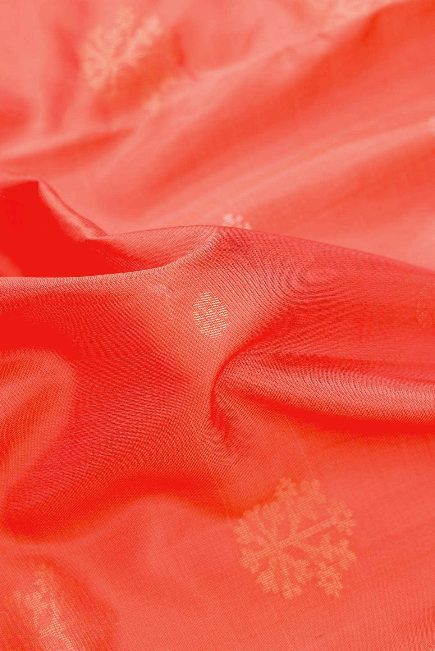 Peach Dual Tone Soft Silk Saree