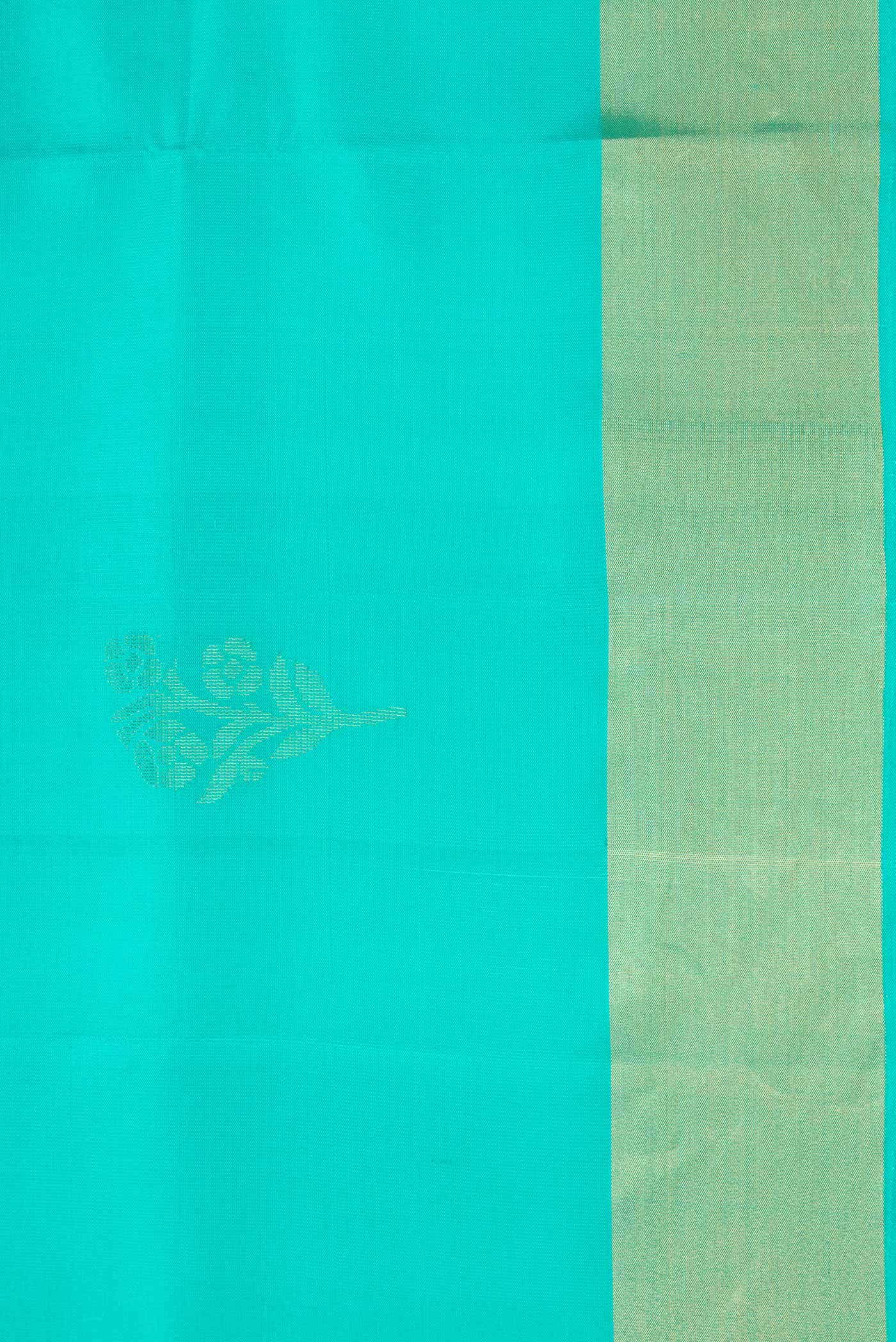 Sea Green Dual Tone Soft Silk Saree