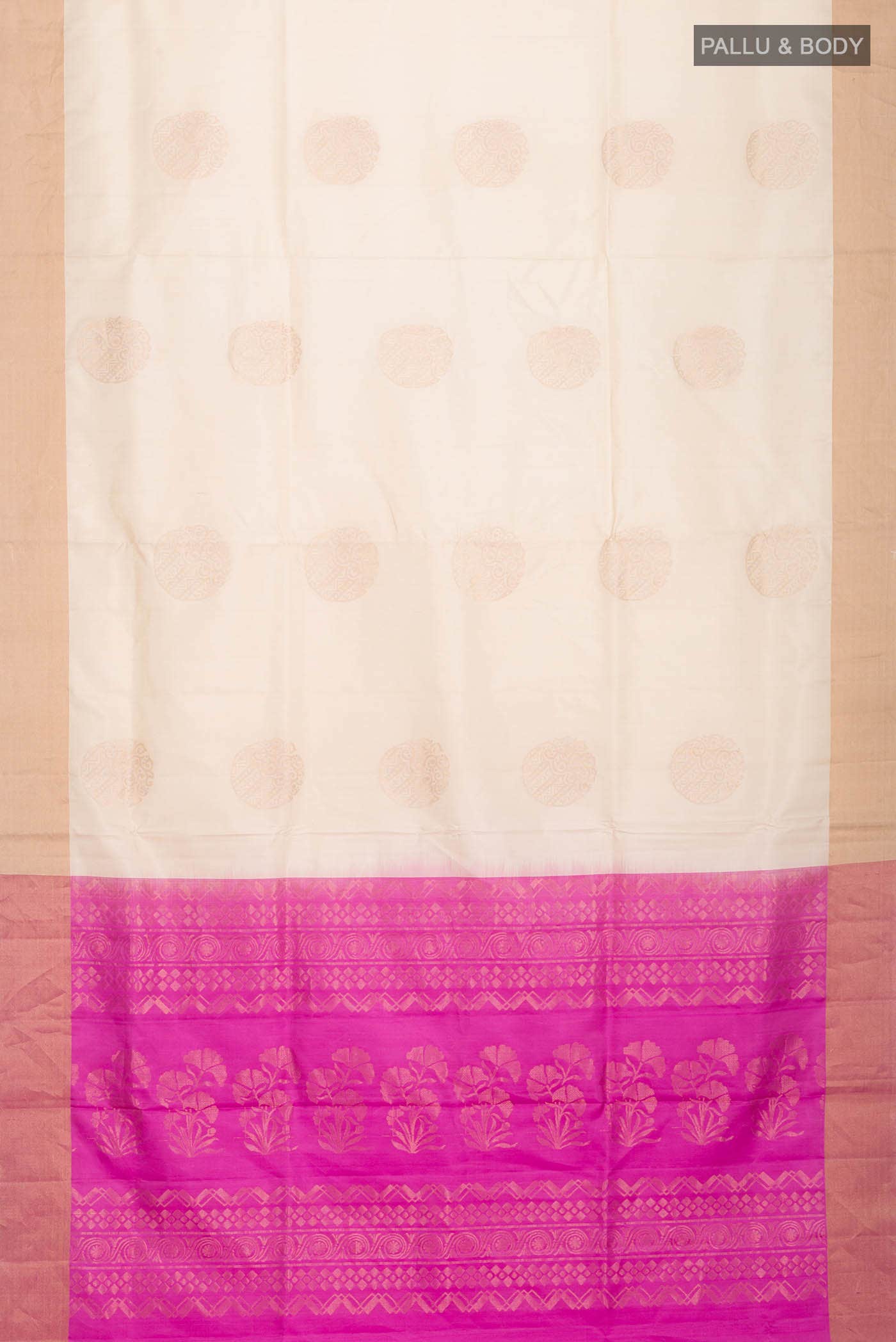 Cream Soft Silk Saree