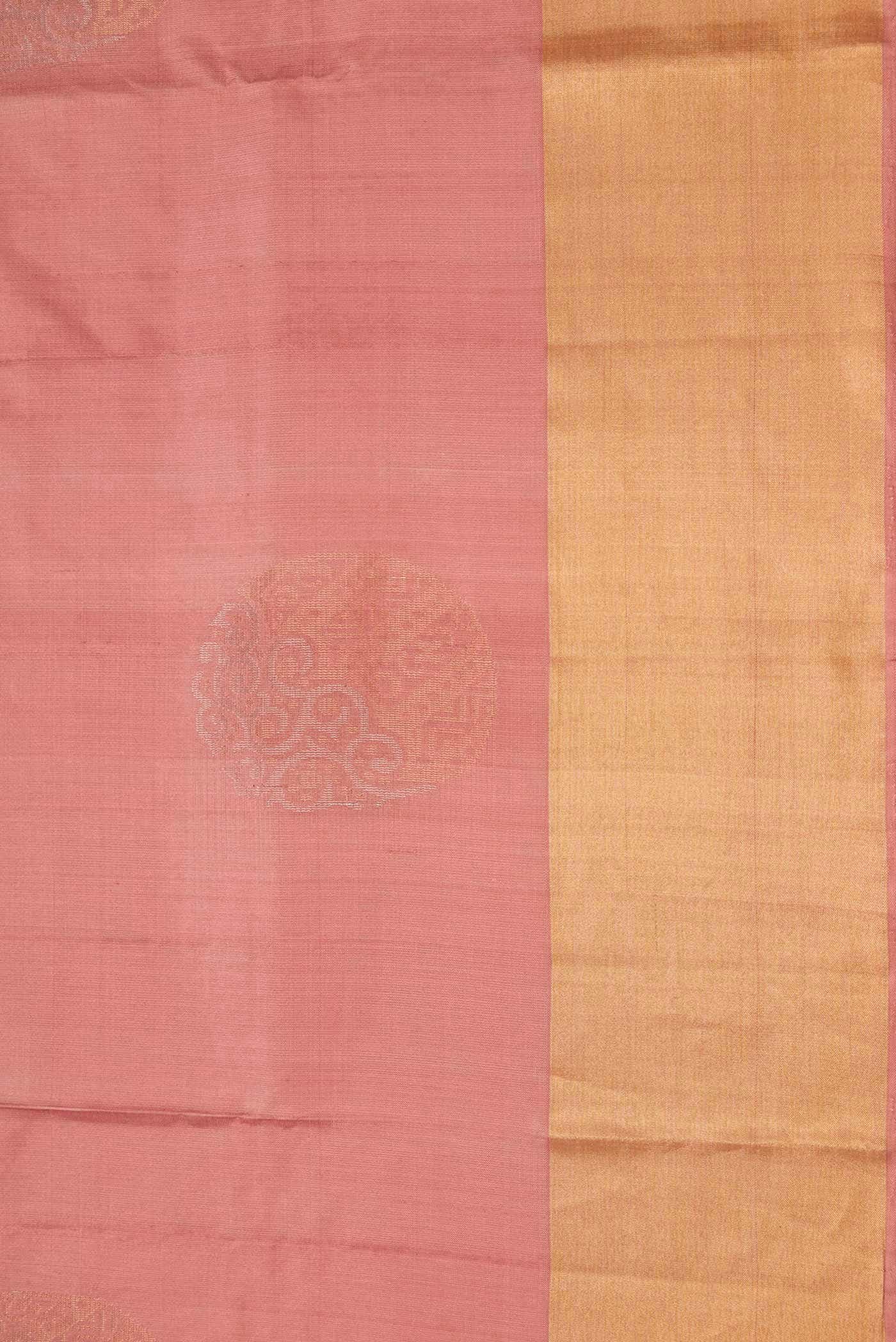 Rose Gold Dual Tone Soft Silk Saree