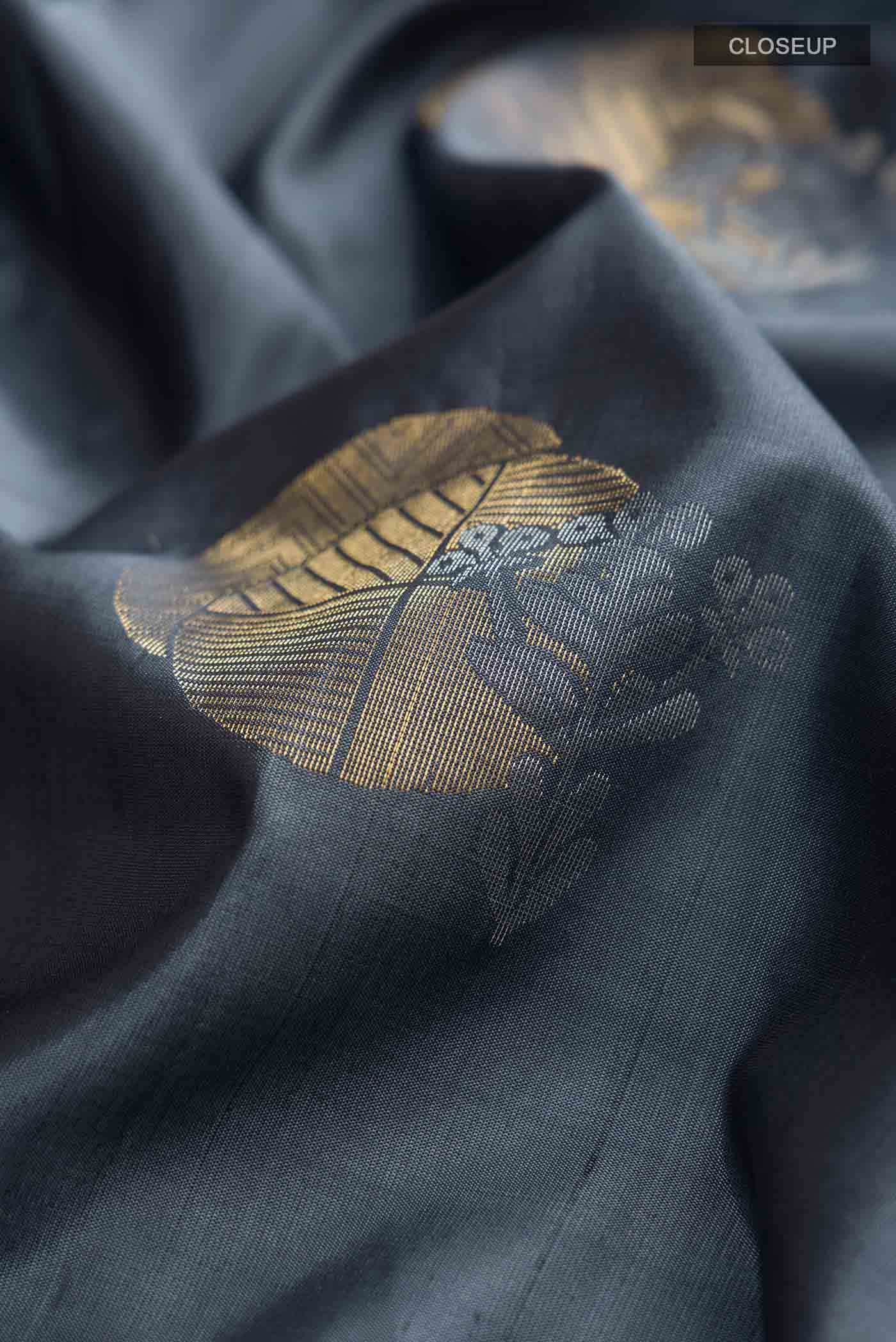 Grey Soft Silk Saree