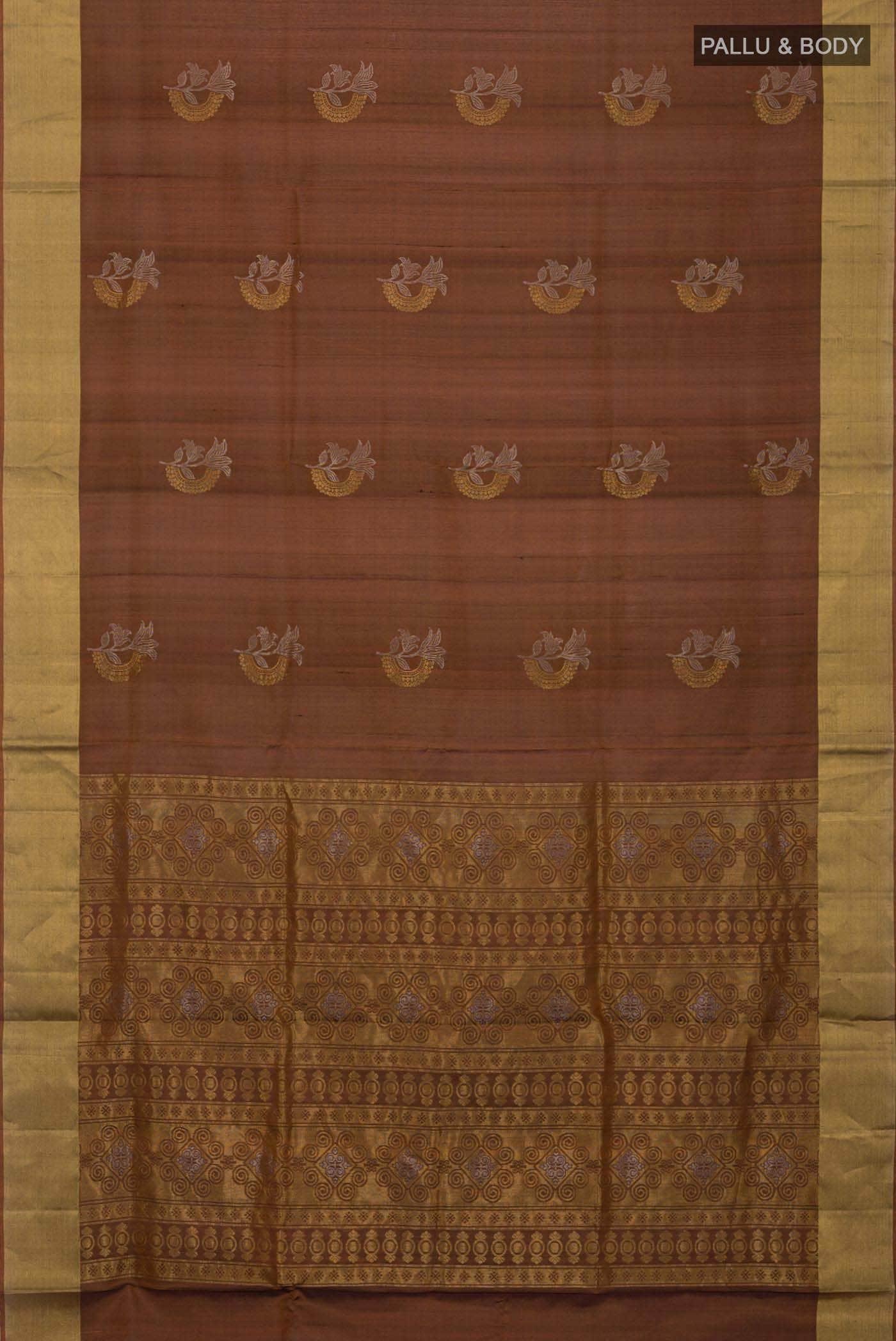 Brown Soft Silk Saree
